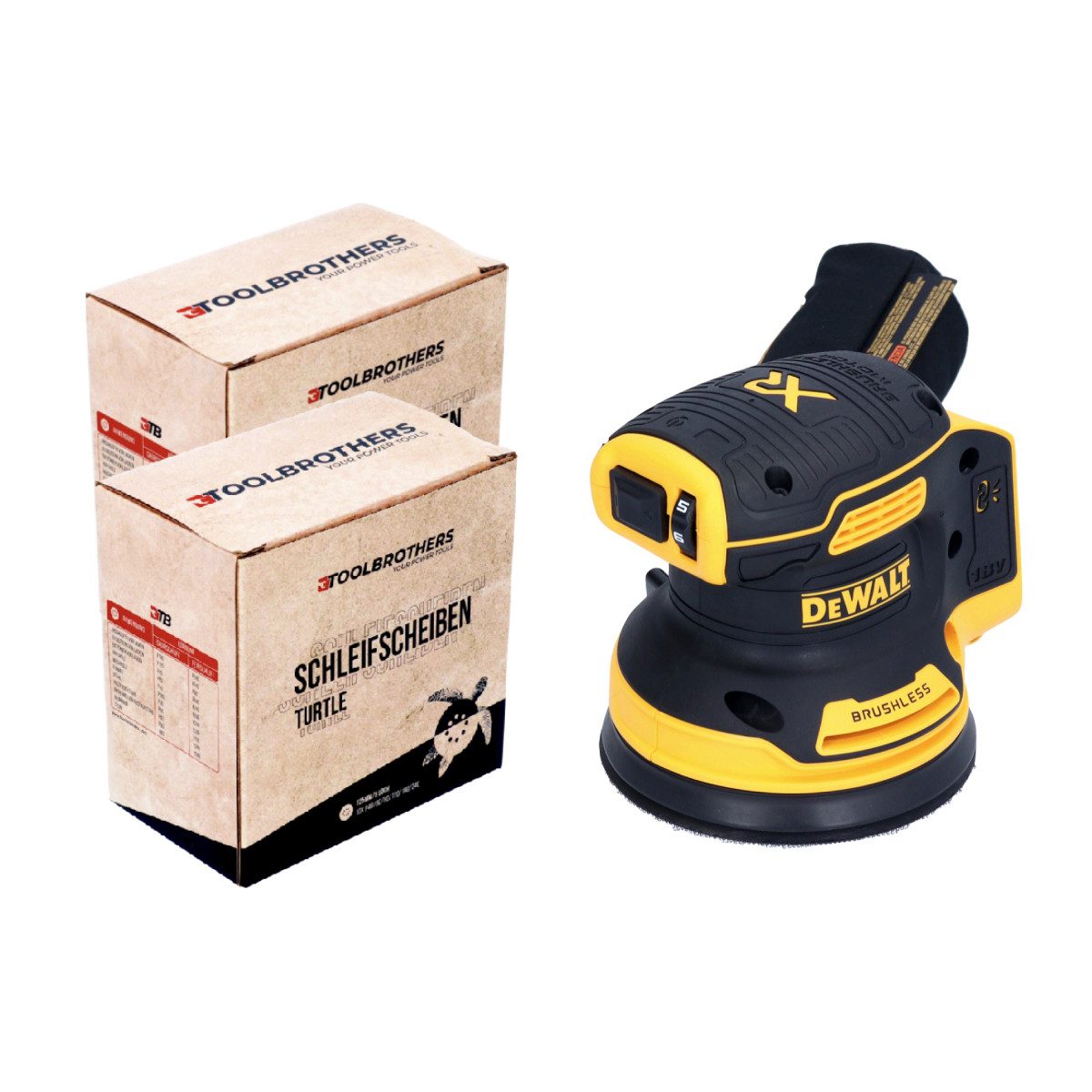 DeWalt Akku-Exzenterschleifer DCW 210 N Akku Exzenterschleifer 18 V 125 mm Brushless Solo + 2x