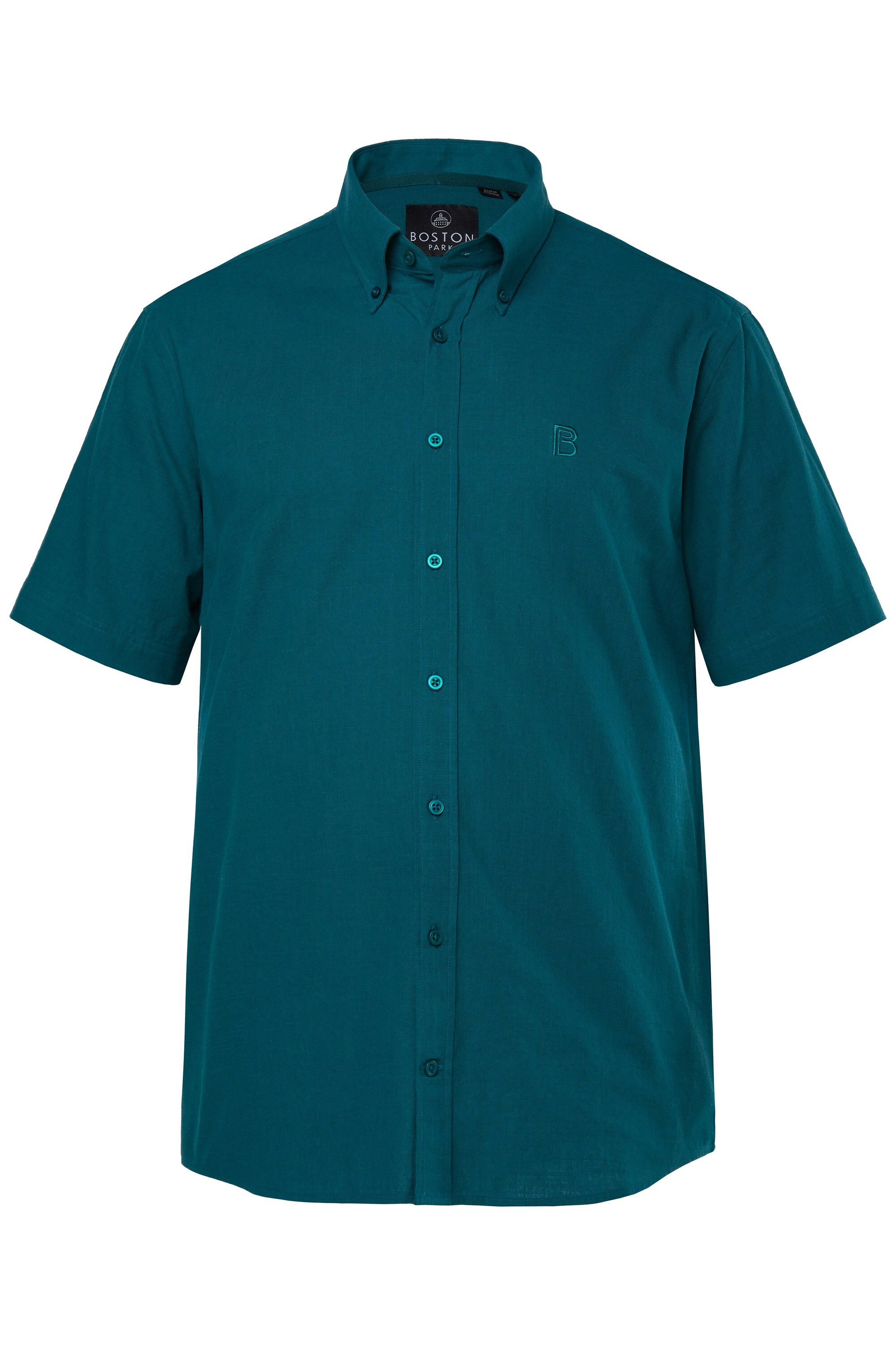 Boston Park Kurzarmhemd Leinenoptik-Hemd Halbarm Buttondown-Kragen günstig online kaufen