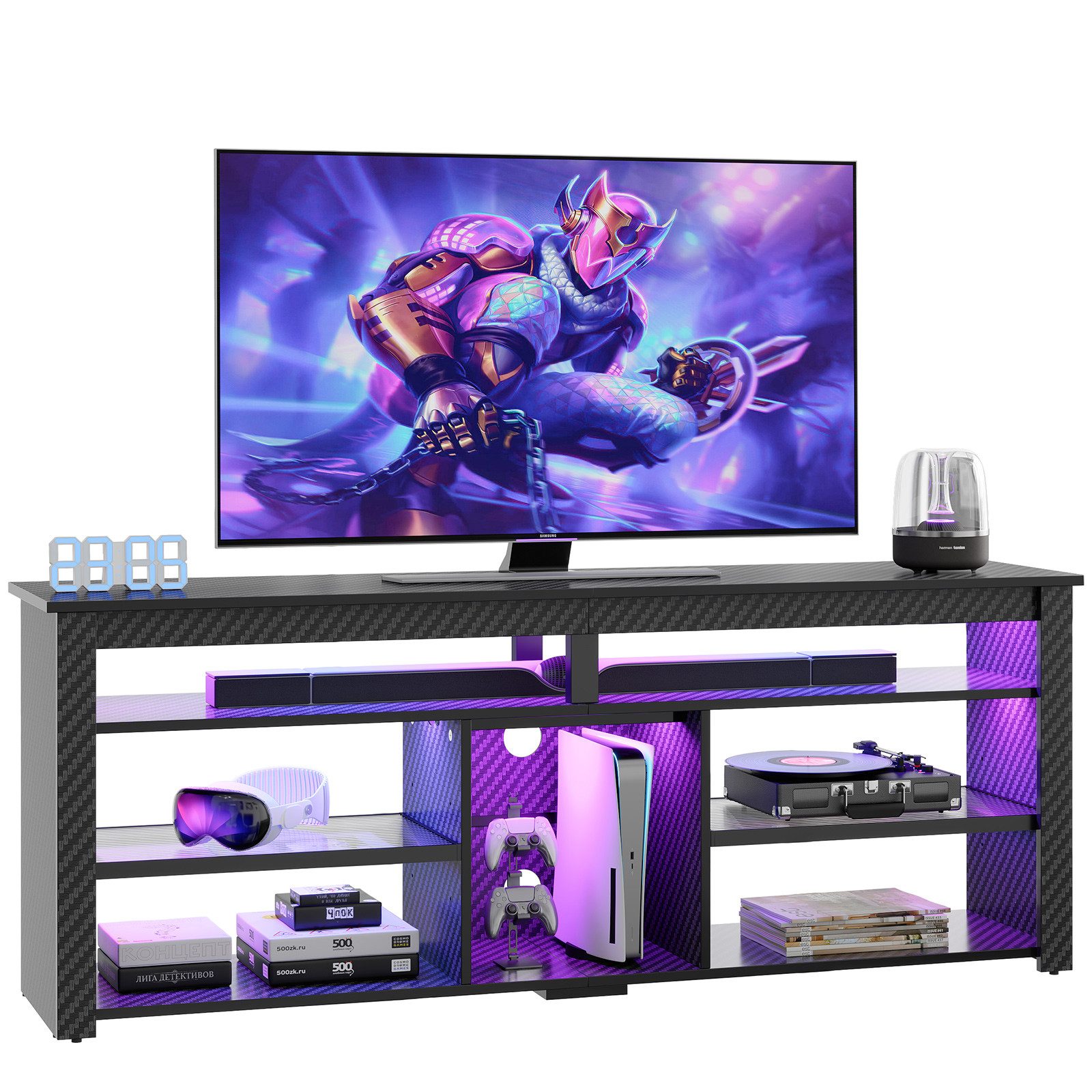 Bestier Lowboard TV-Schrank, Sideboard, Gaming TV Board mit LED-Beleuchtung günstig online kaufen
