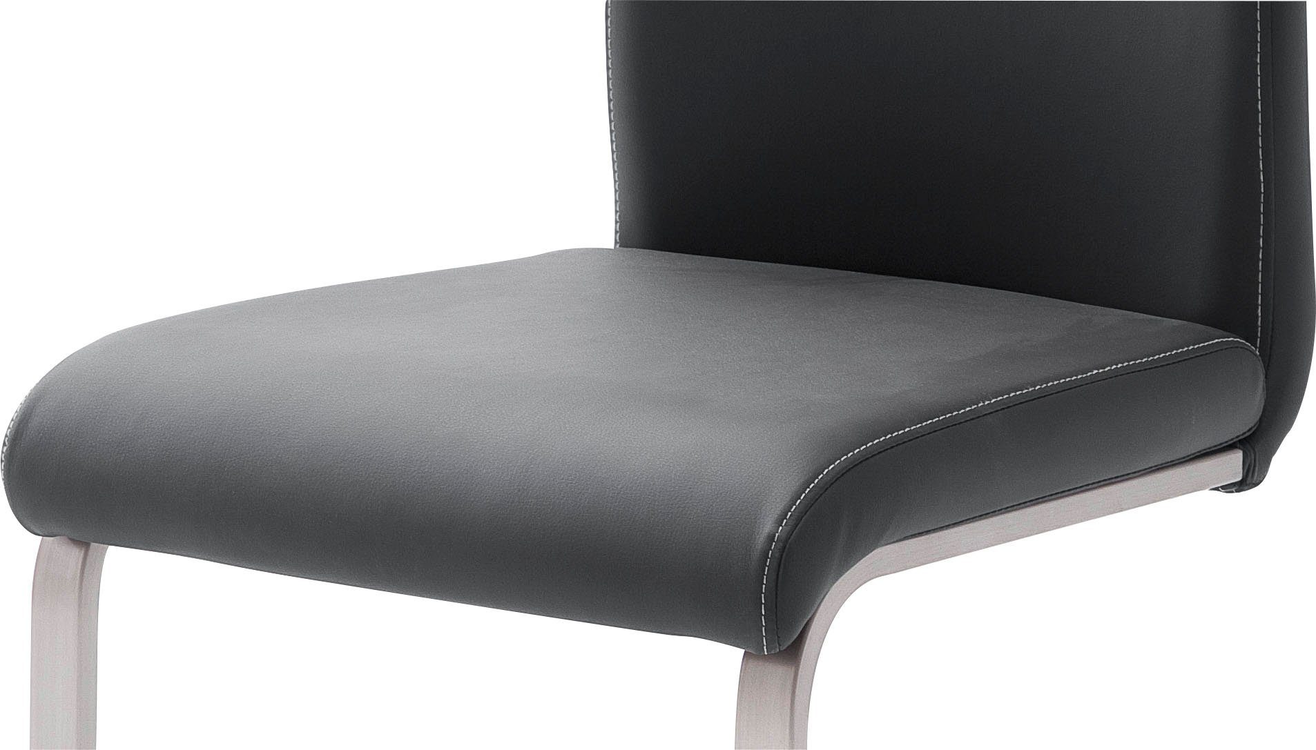 bis Paulo schwarz furniture 4 | kg 120 MCA schwarz Stuhl belastbar (Set, Freischwinger St),