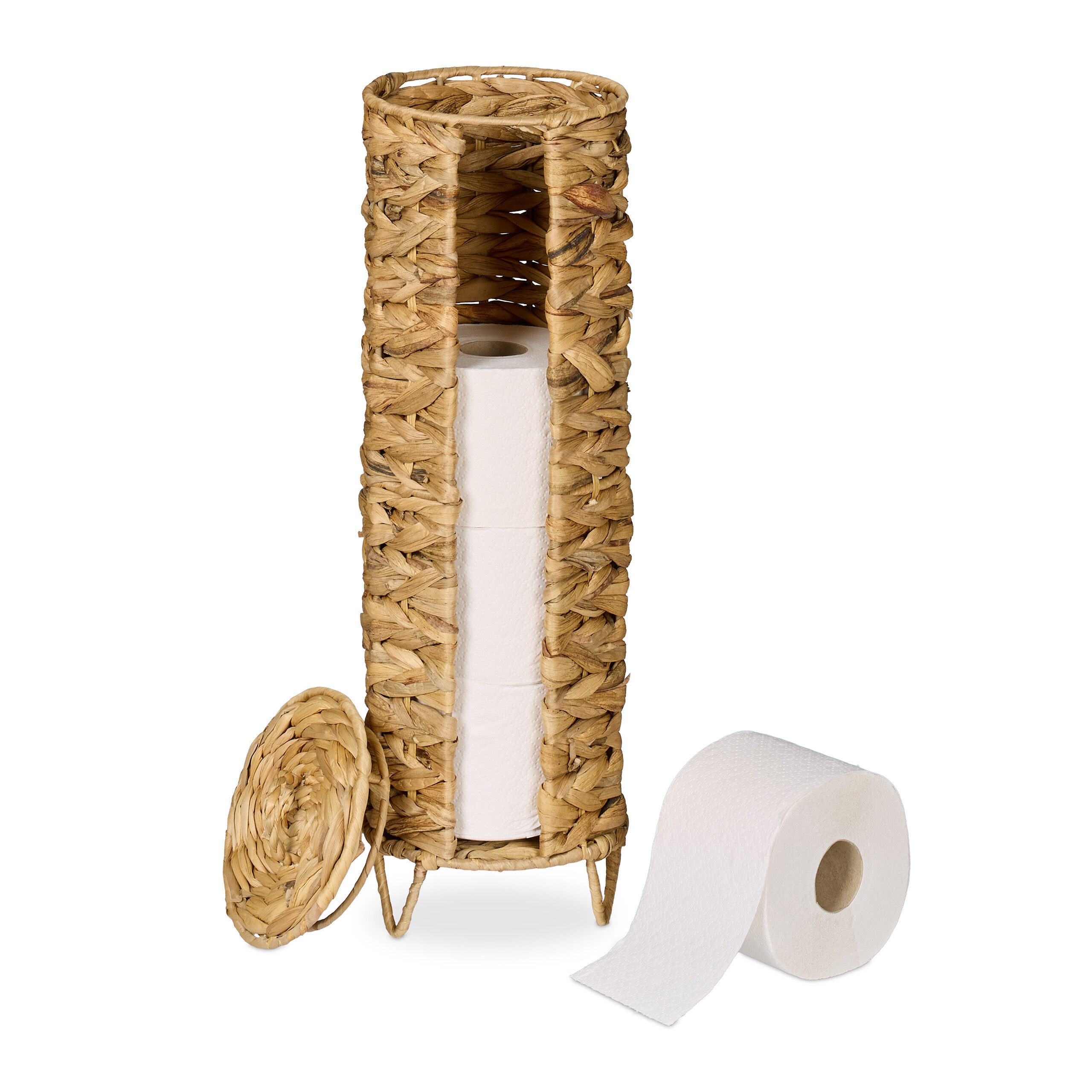 relaxdays Toiletten-Ersatzrollenhalter Toilettenpapier Aufbewahrung 4 Rolle günstig online kaufen