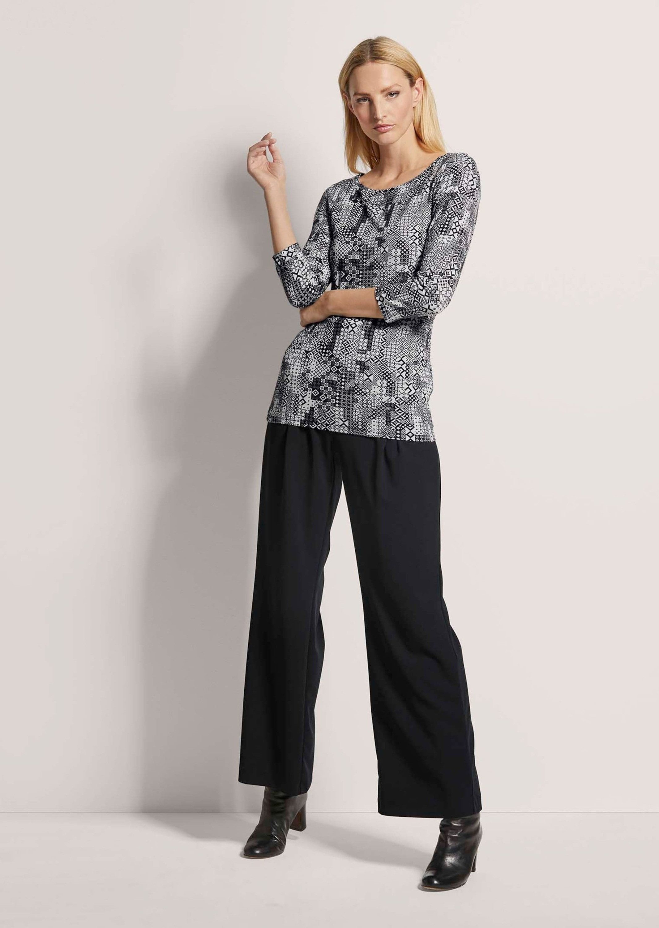 MADELEINE 3/4-Arm-Shirt Rundhals-Shirt mit 3/4-Ärmeln