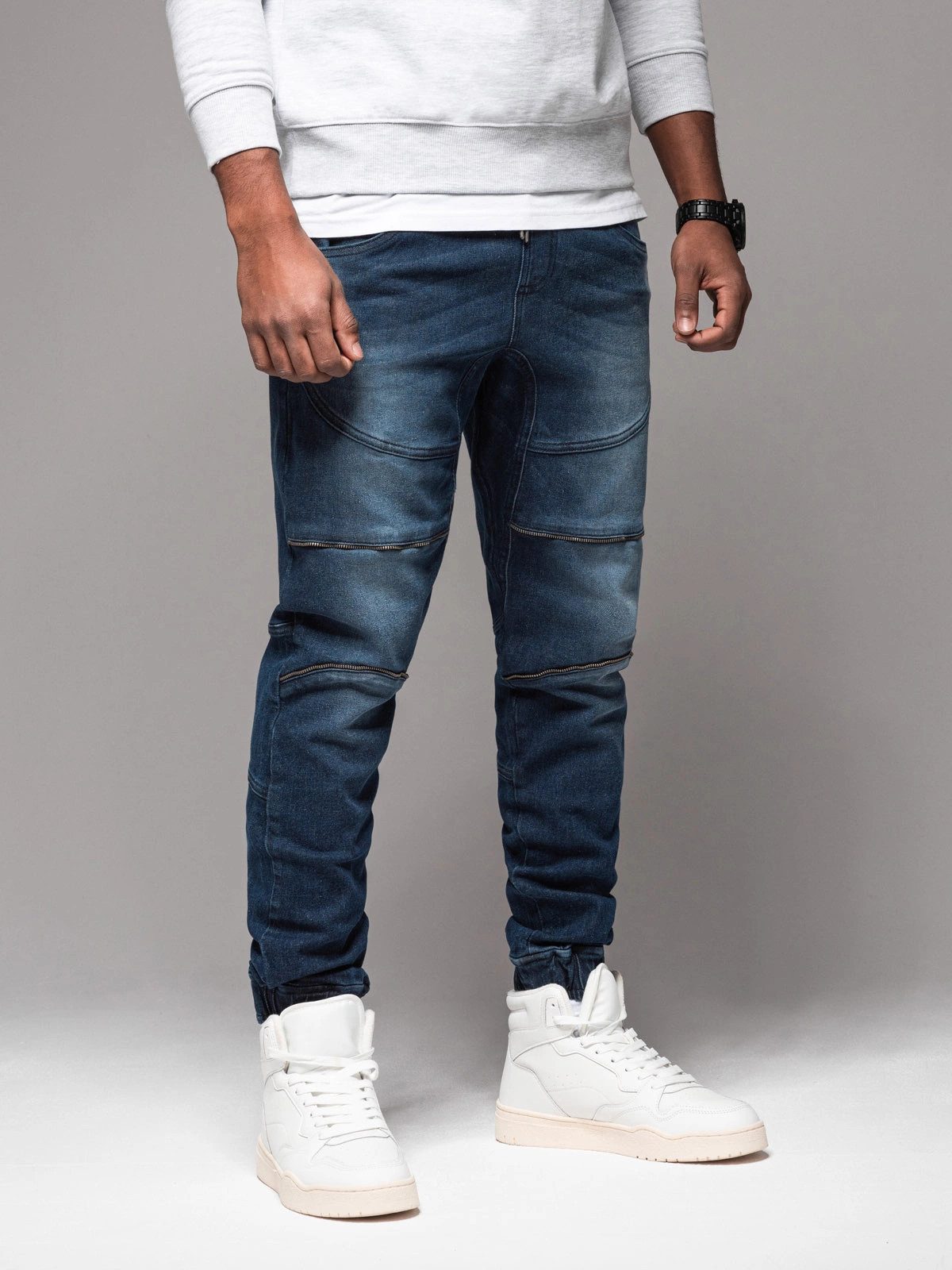 OMBRE Destroyed-Jeans Jogginghose aus Denim mit günstig online kaufen