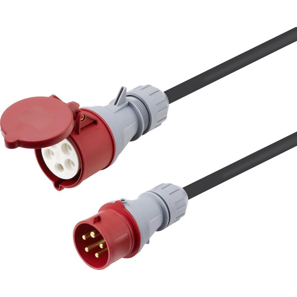 Sygonix SY-7486044 Strom Verlängerungskabel 32 A Rot 25 m H07RN-F 5G 4 mm² Verlängerungskabel