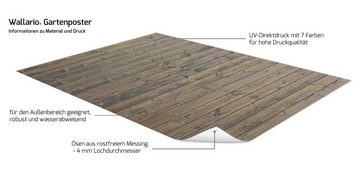 Wallario Sichtschutzzaunmatten Holzpaneelen in grau braun - Holzmuster mit Maserung