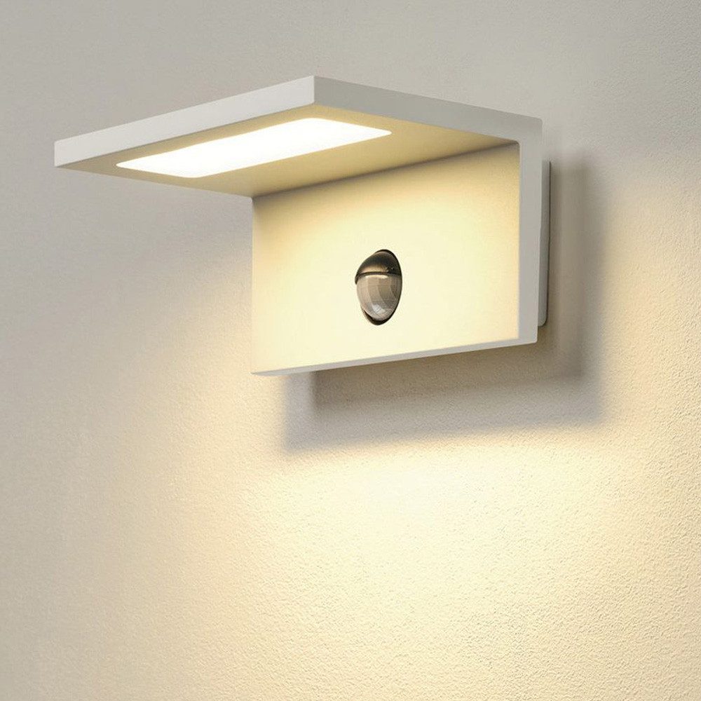 SLV Außen-Wandleuchte LED Wandleuchte LED Sensor Wl 9,8W 560lm IP44, LED