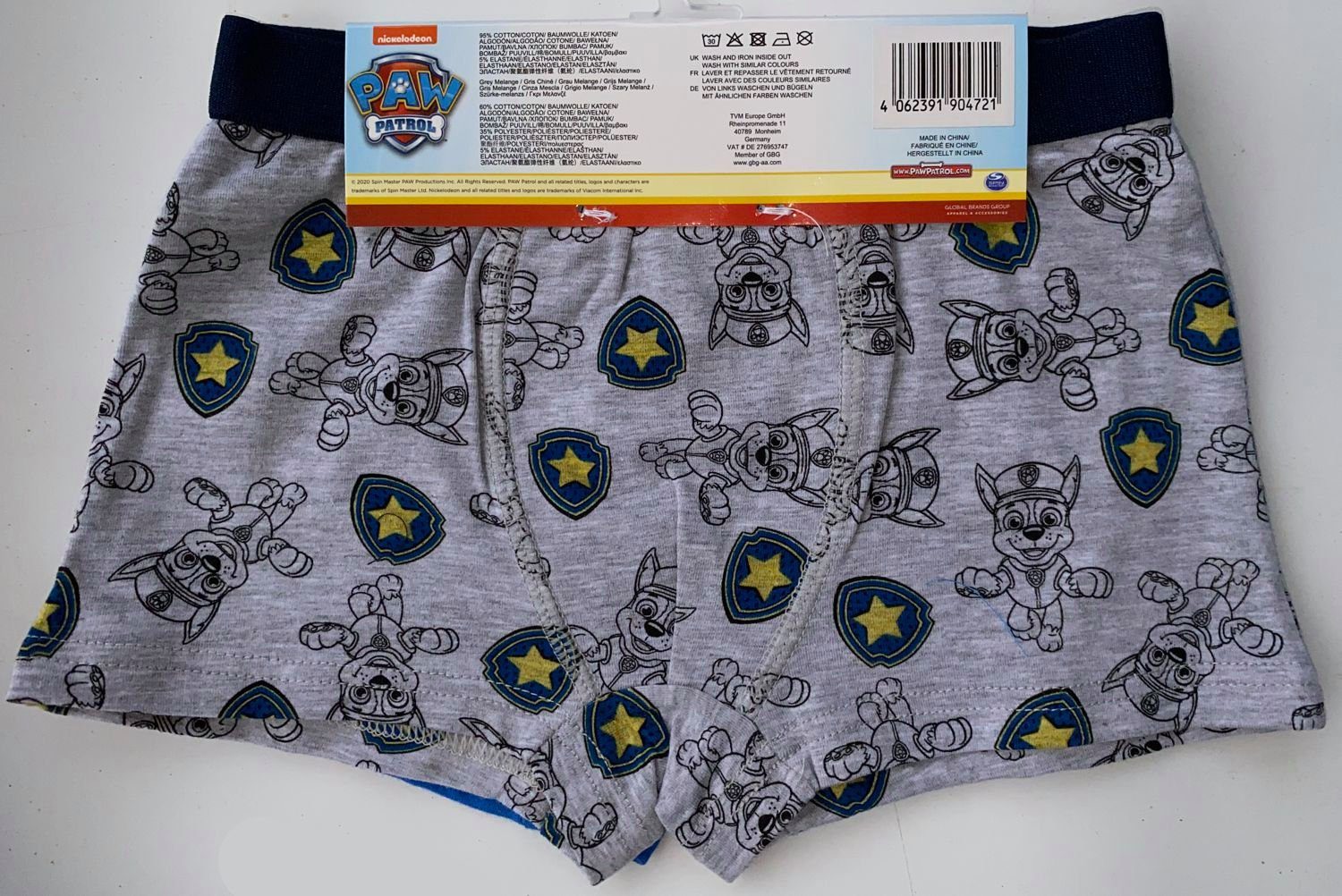 Paw Patrol Jungen Boxershorts 2er Pack - Offizielle Kinder Unterhosen Größe 98-128