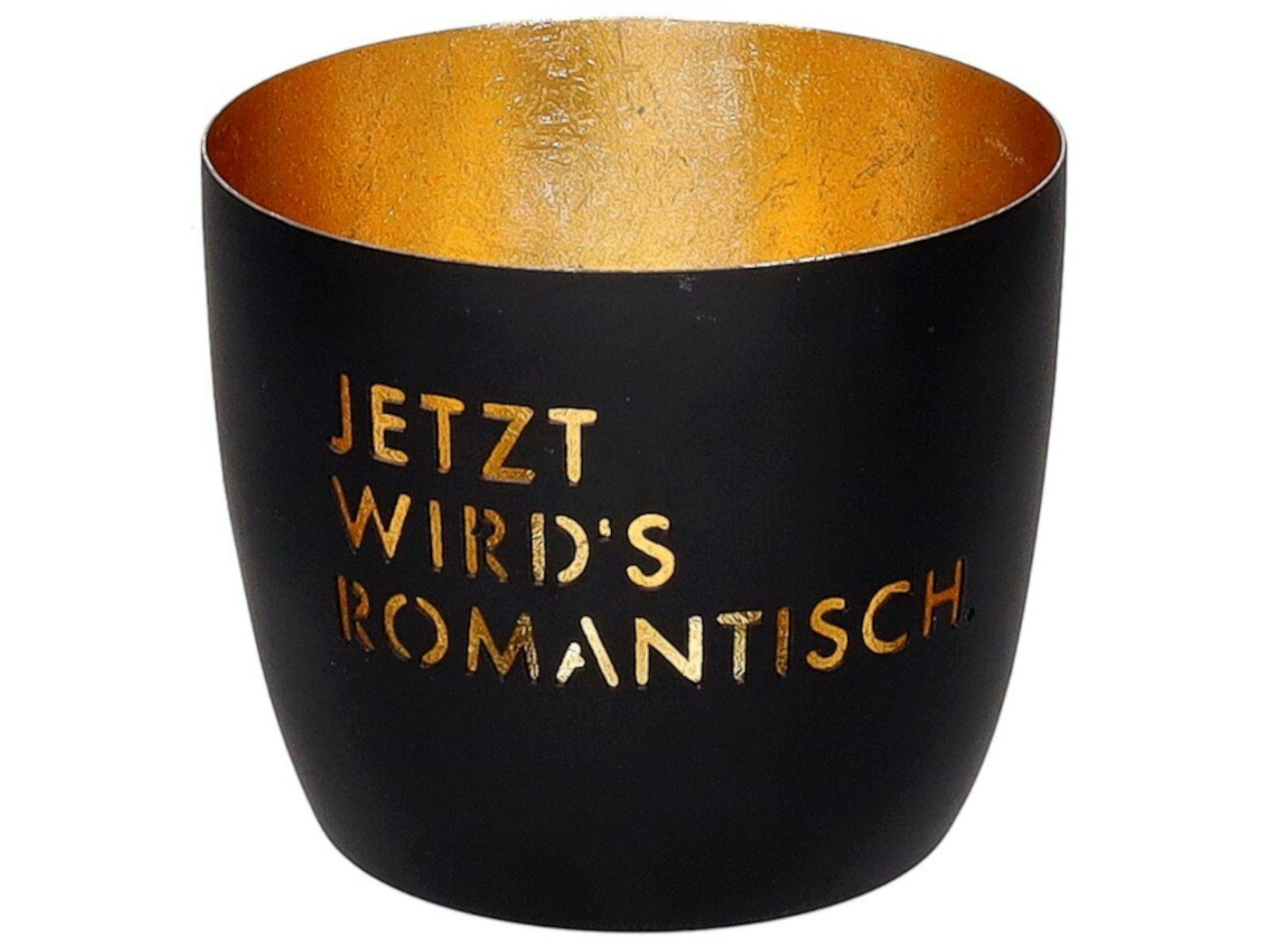 Giftcompany Windlicht Madras Windlicht M Jetzt wird's romantisch schwarz/go günstig online kaufen