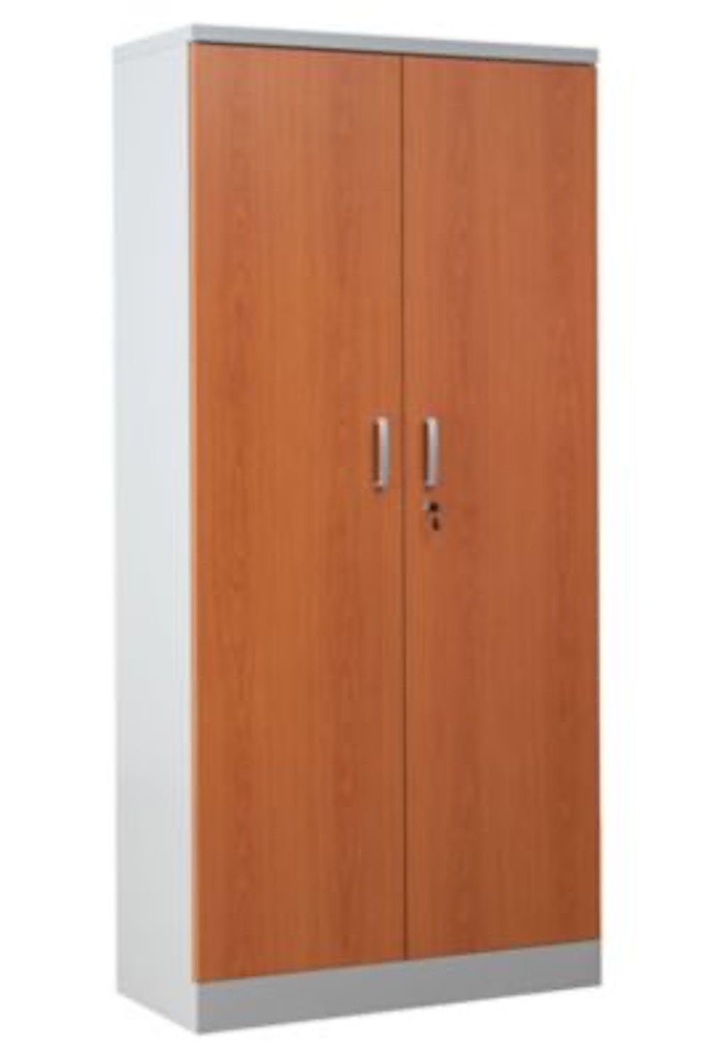 195x92x42cm, | Aktenschrank Silber-Ahorn Grau Beetle, Erle HxBxT PROREGAL® Aktenschrank