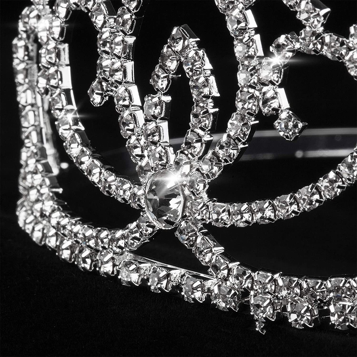 Katara Diadem Zubehör Strass Diadem Haarspange für Kinder, Damen, Cinderella Haarreif, Fasching, Karneval, Krone, Mädchen, Prinzessinen