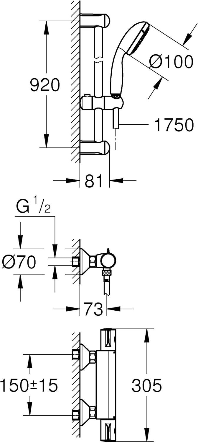 Grohe Duscharmatur Grohe Grohtherm 800 Thermostat günstig online kaufen