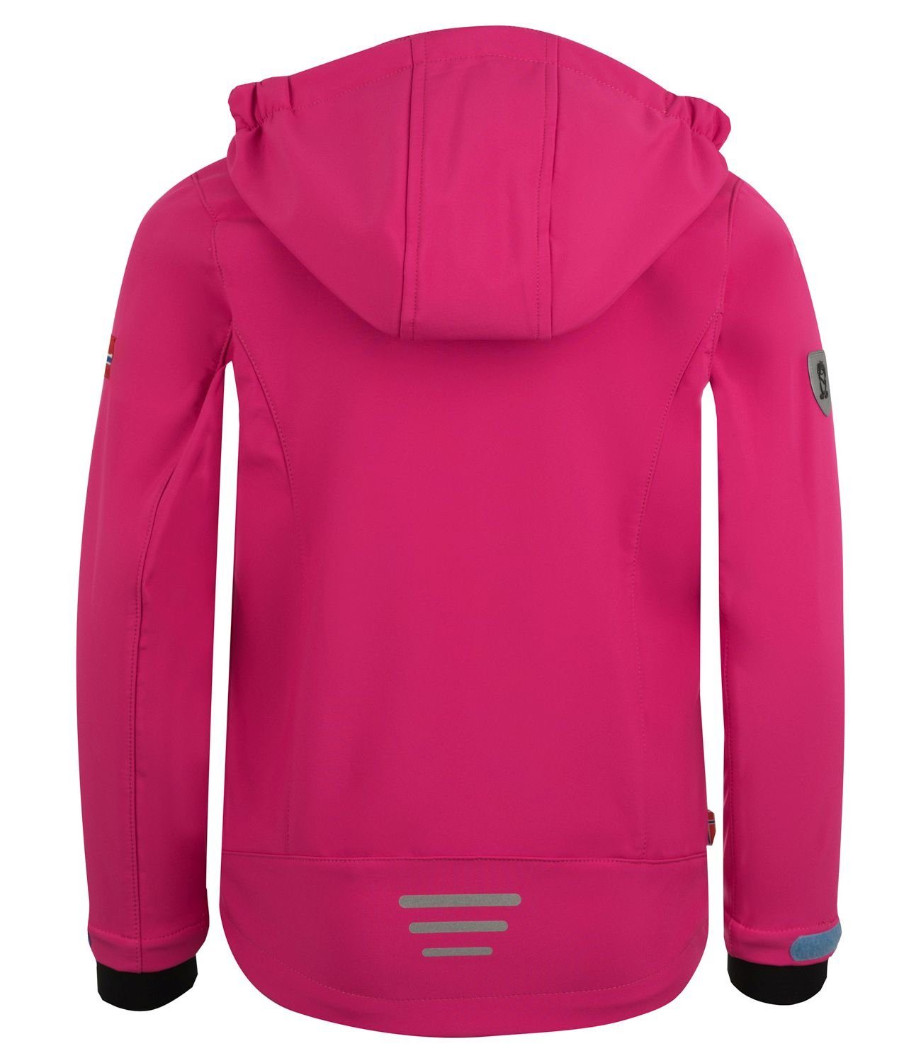 Preikestolen Pink/Mittelblau Softshelljacke TROLLKIDS Wasserabweisend