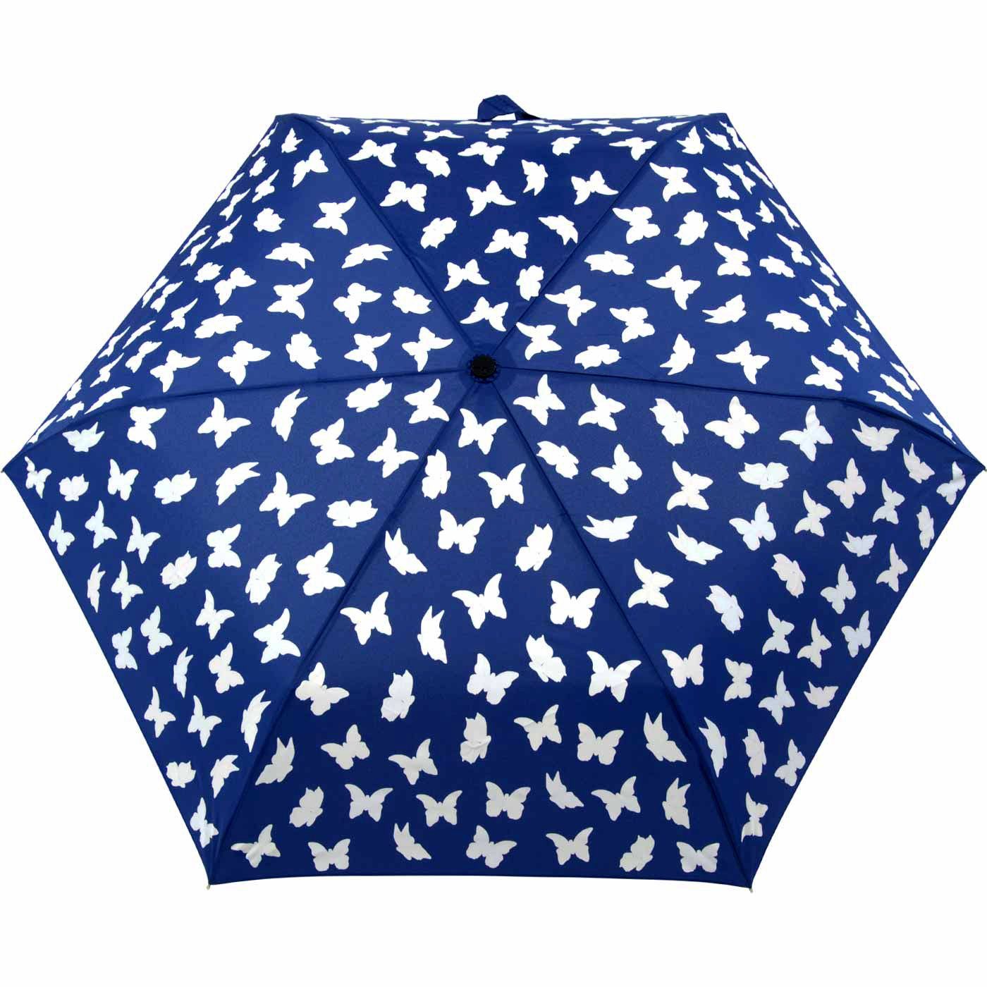 Mini Nässe Print Motiv, Kinderschirm mit iX-brella Schmetterlinge Wet Farbänderung bei - iX-brella Taschenregenschirm