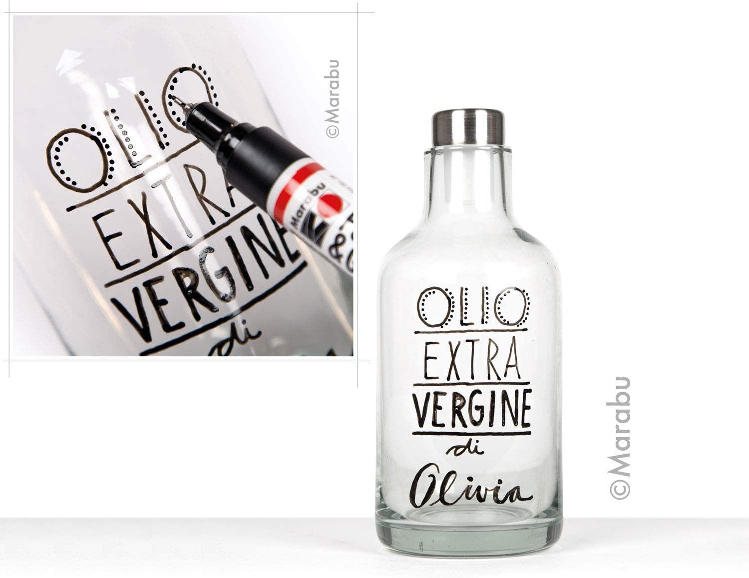 Marabu Lackmarker Marabu Marker "Porcelain & Glas Painter", schwarz
