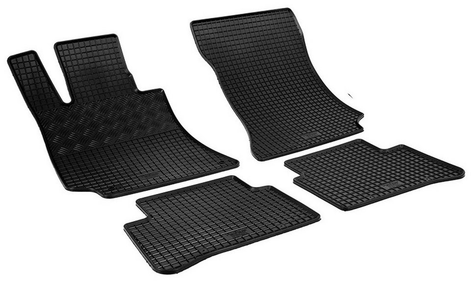 AZUGA Auto-Fußmatten Gummi-Fußmatten passend für Mercedes E-Klasse W212/S212  ab 2009, für Mercedes E-Klasse 4-türer Stufenheck,5-türiges T-Modell, 4-teiliger  Satz Gummimatten (2 Matten für vorn, 2 für hinten)