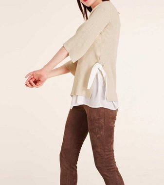 Ashley Brooke by heine Wickelpullover Ashley Brooke Damen Designer-Pullover-2-in-1, beige-ecru