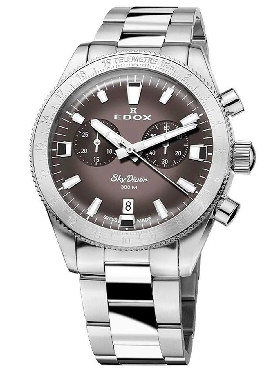 Edox Schweizer Uhr Limited Herren Uhr Chronograph Skydiver 10116 3 GRIDN