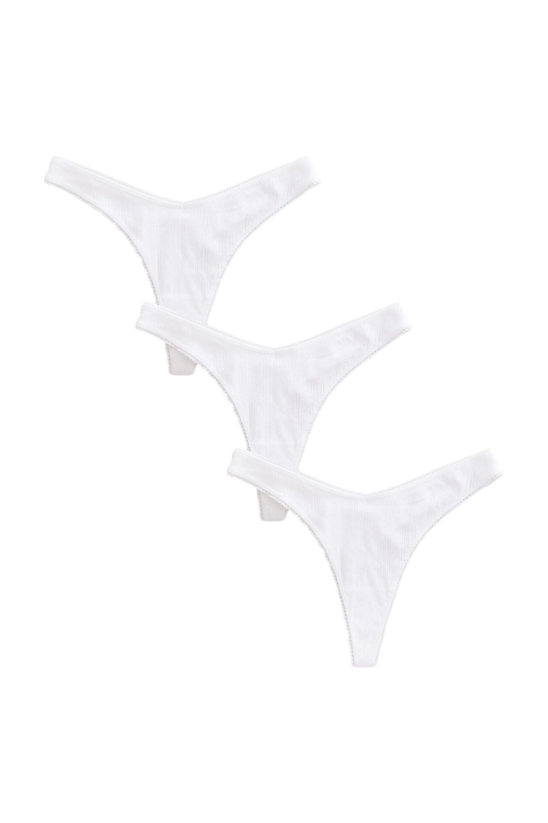 String 3er-Pack Tangas mit Lochstickerei