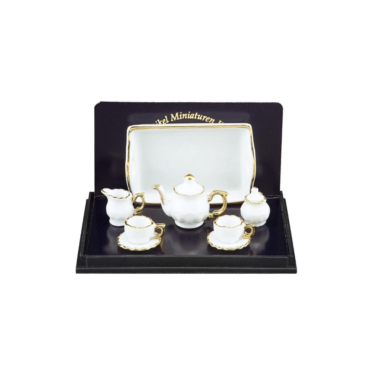 001.348/6 Baronesse - Miniatur "Weiß/Goldrand", Reutter Teeset Dekofigur Porzellan