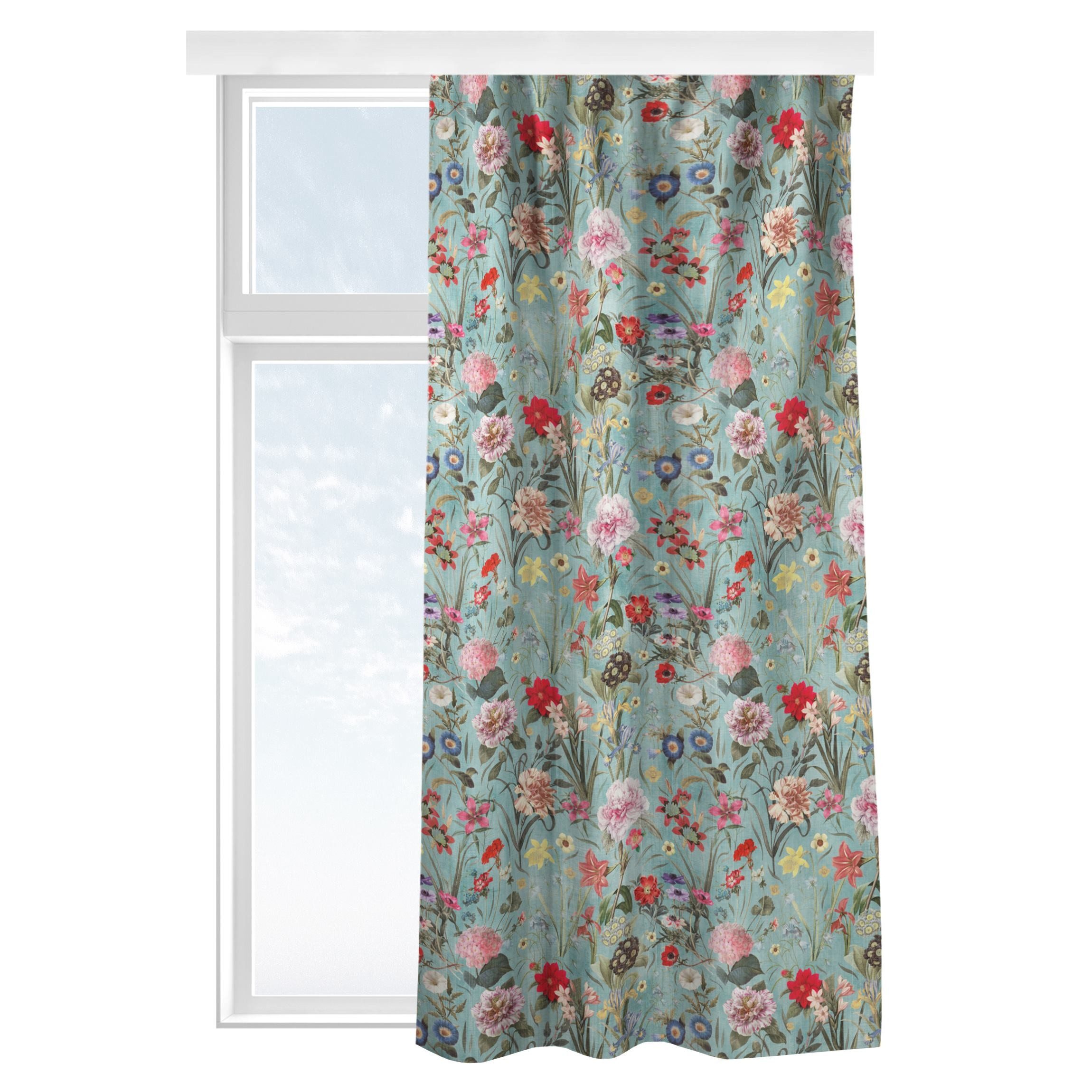 Bilderdepot24 Vorhang Gardine Blumen Natur Muster Wildblumenwiese Türvorhan günstig online kaufen