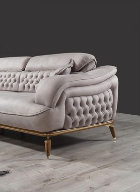 JVmoebel Wohnzimmer-Set Luxus Garnitur Set Sofagarnitur 331 Sitzer Sofas Sessel Leder 3tlg.Neu, (3-St., 2x Sofa 3 Sitzer/Sessel), Made in Europa