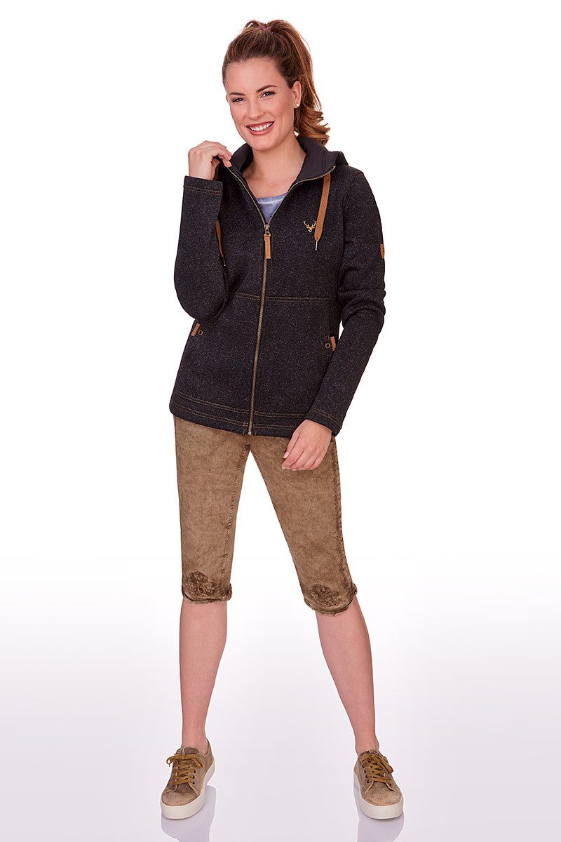 Tom Collins Outdoorbluse Strickfleecejacke Damen - RAMIRA - anthrazit, mittelgrau – Bild 4 von 4