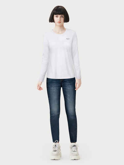 Pepe Jeans Langarmshirt »AMBERTA N« mit kleinem Marken-Logo-Print im Brustbereich