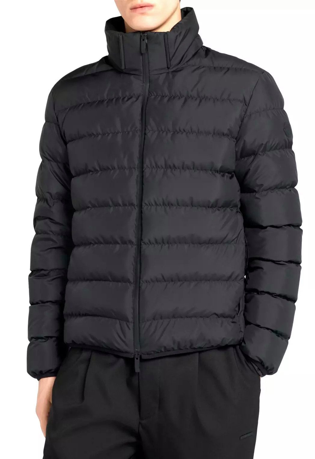 MONCLER Daunenjacke Bomber Jacke mit Abnehmbare Kapuze Mikroweichem Nylon-Technique, Zwei-Wege-Reißverschluss