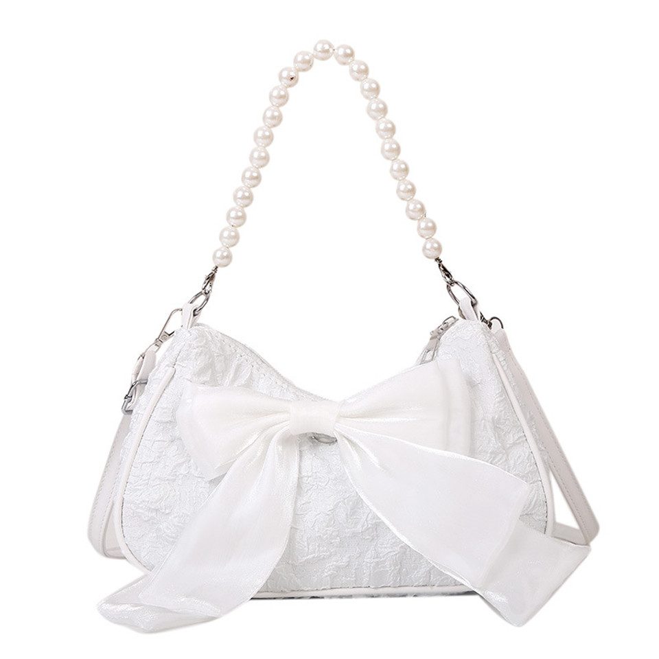 Coonoor Schultertasche Modische Perlen-Schultertasche, Vintage-Schleifen-Ha günstig online kaufen