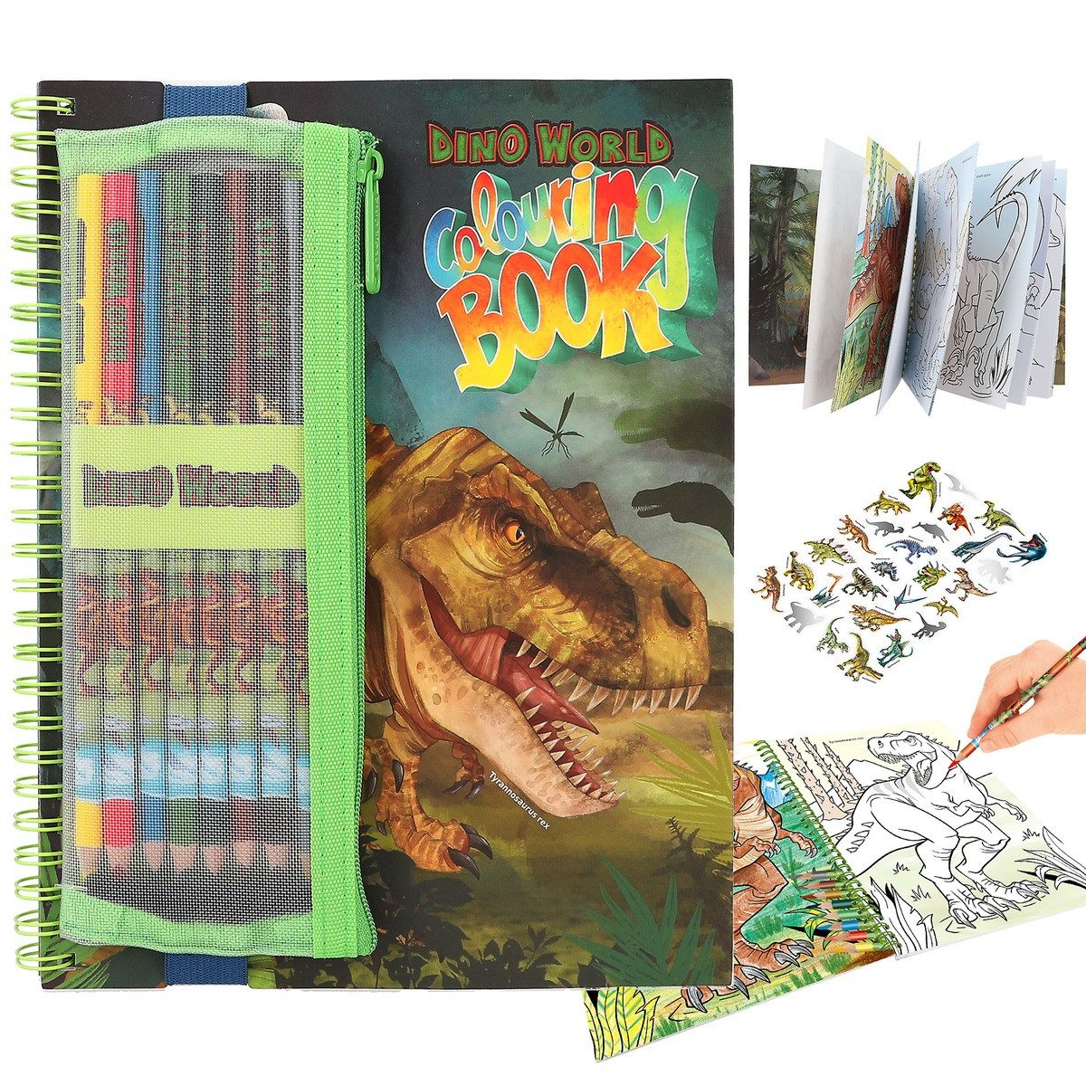 Dino World Buntstift DEPESCHE DINO World Malbuch mit Buntstiften