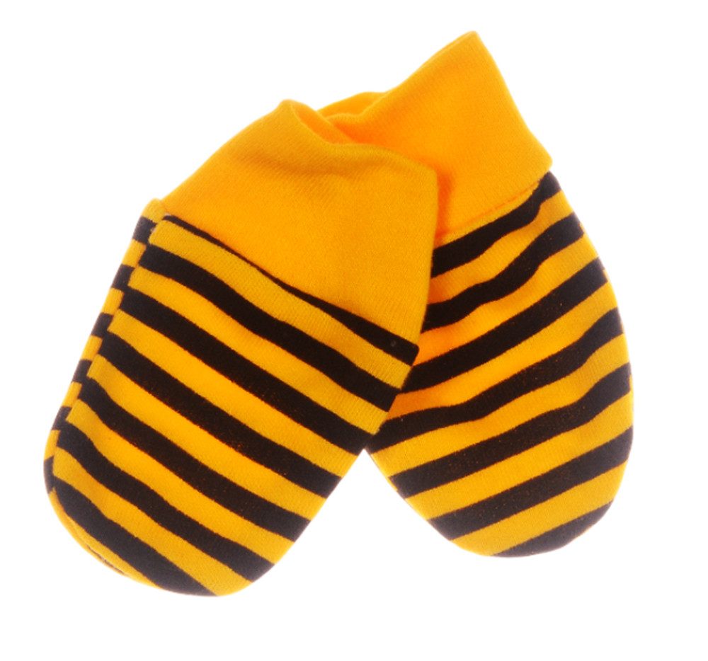 La Bortini Fäustlinge Baby Kratzfäustlinge Kratzhandschuhe 2er Pack in Gelb Baby Zubehör 2 Paare neutral, für Neugeborene