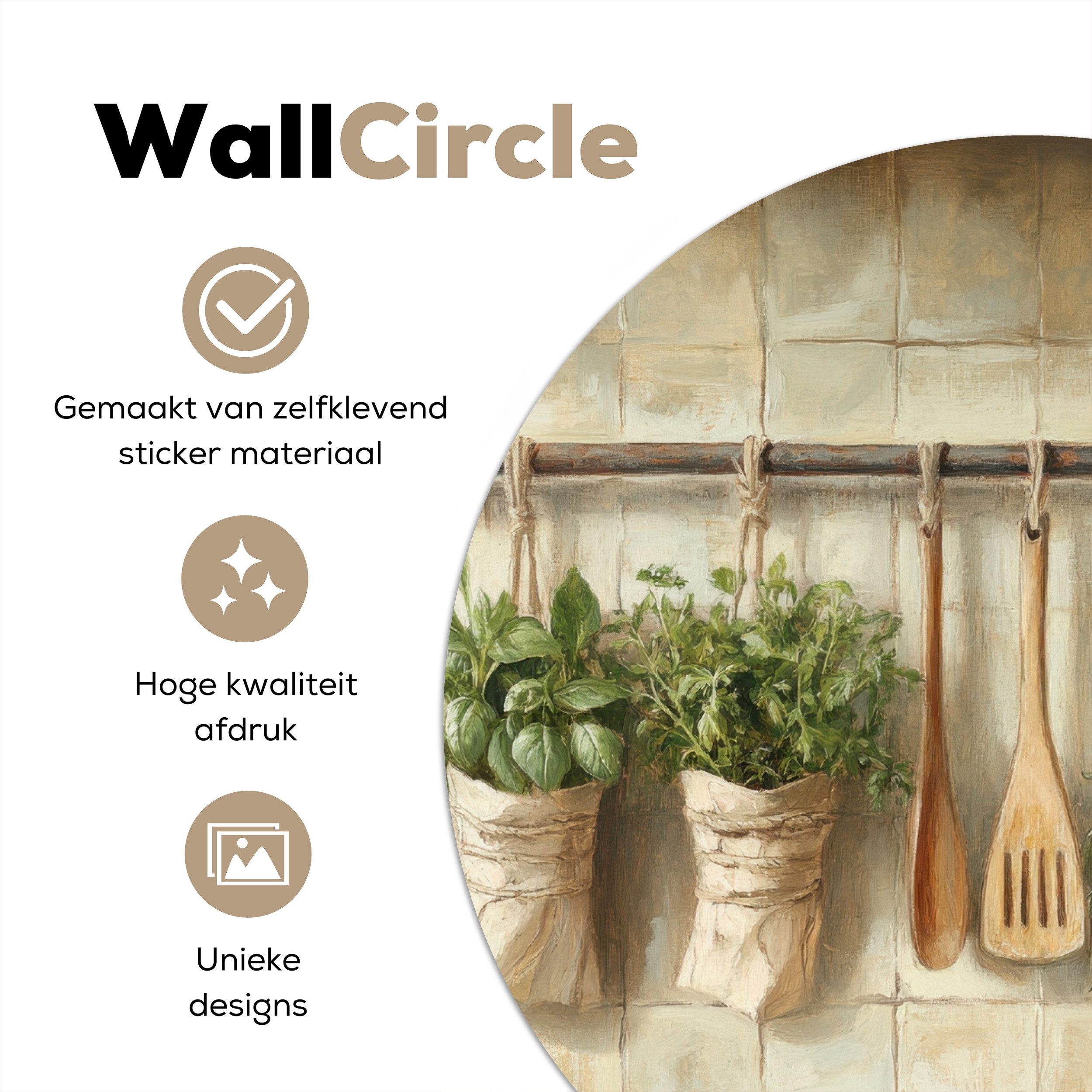 MuchoWow Wandsticker Holz - Küchengeräte - günstig online kaufen