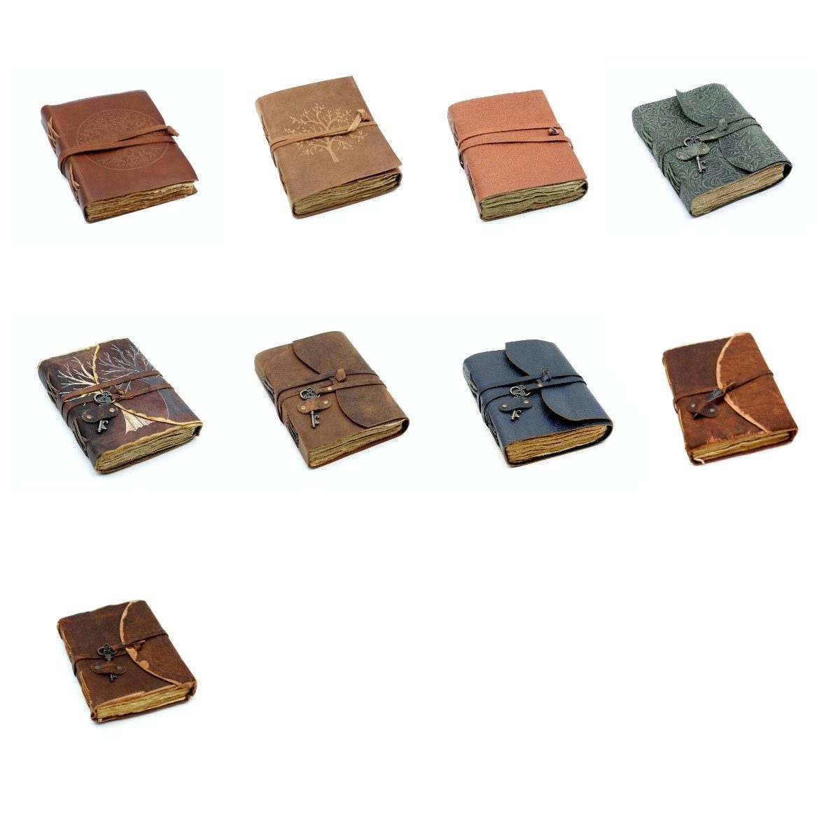 Brillibrum Tagebuch Leder Tagebuch handgefertigt Vintage Notizbuch mit Antik Papier