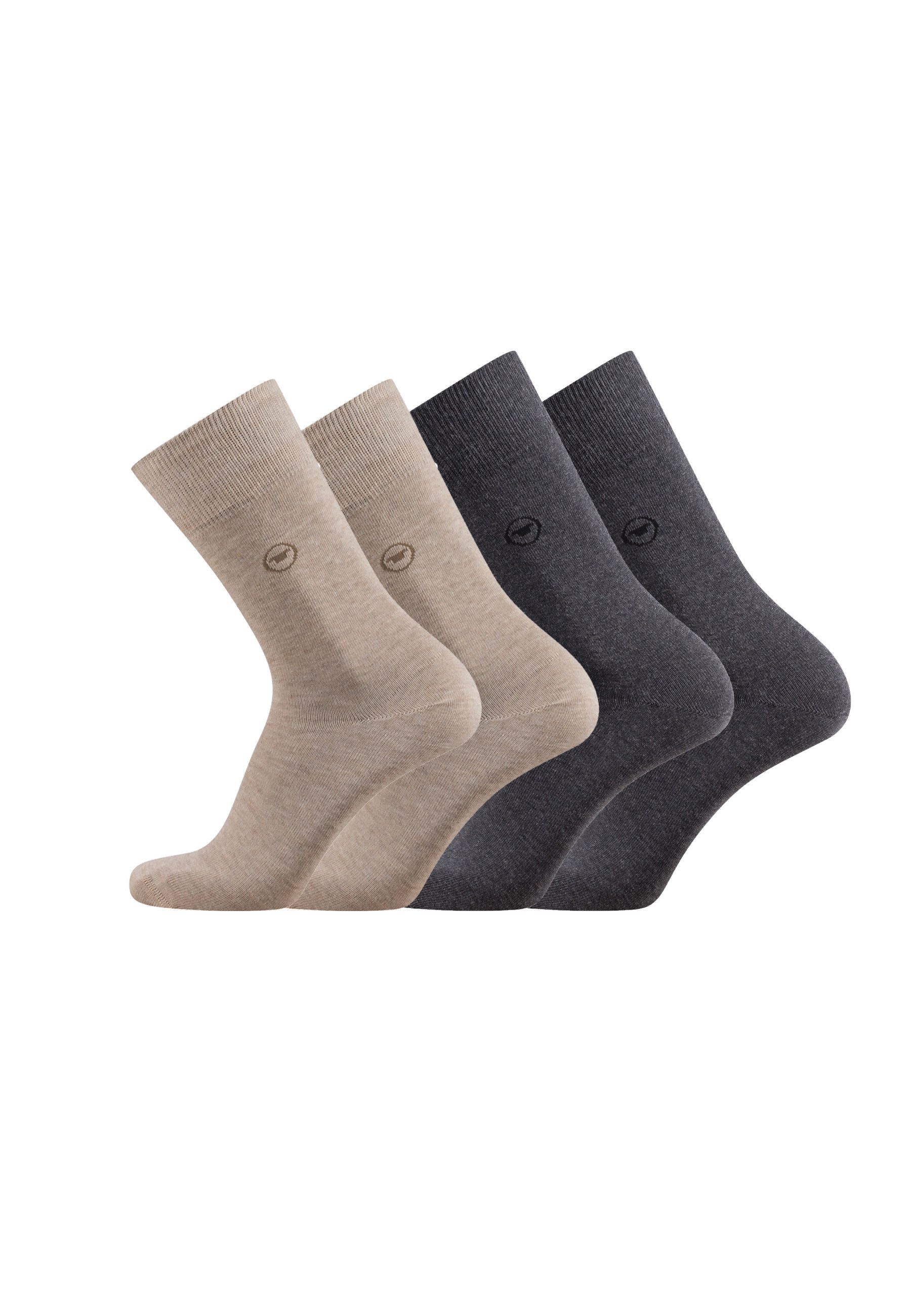 TOM TAILOR Socken Tom Tailor Herren Socken 4er Pack uni basic beige, anthrazit Tom Tailor Herren Socken 4er Pack uni basic beige, anthrazit