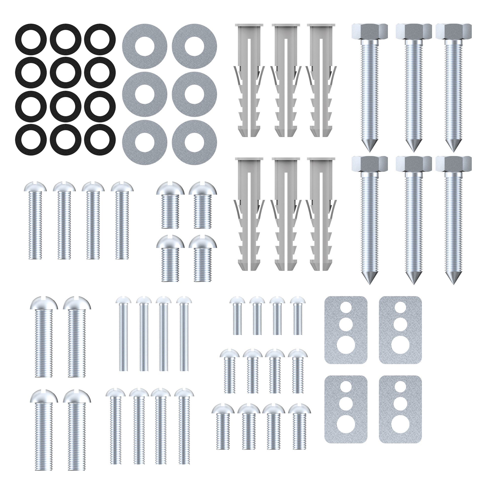 conecto TV-Wandhalterung VESA Schraubenset 64 Teilig für TV Fernseher Halter Halterung