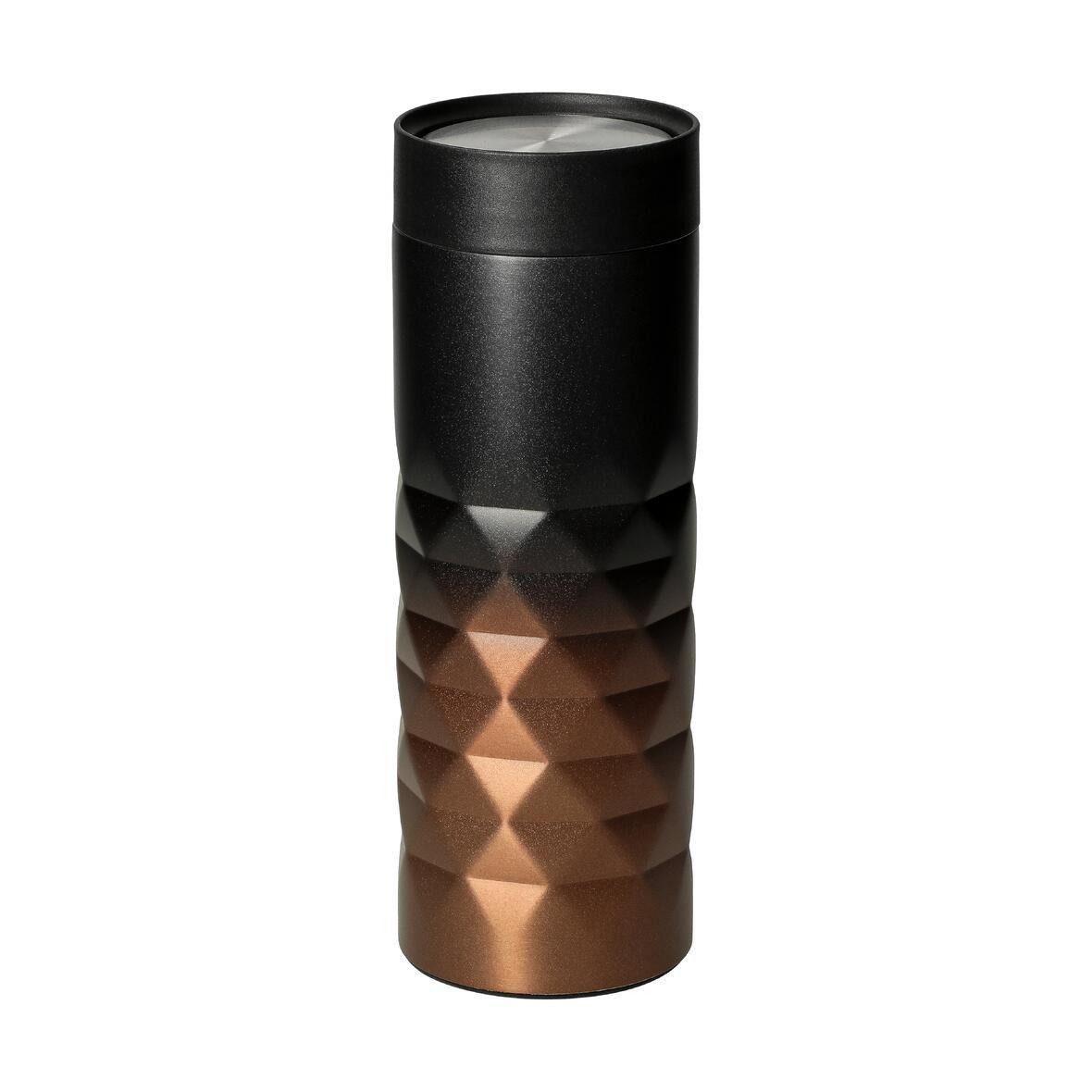 elasto Coffee-to-go-Becher Diamond 360 auslaufsicherer Thermobecher 450 ml, Kaffeebecher to go, Doppelwand, Leicht, Robust, 360 Grad Deckel