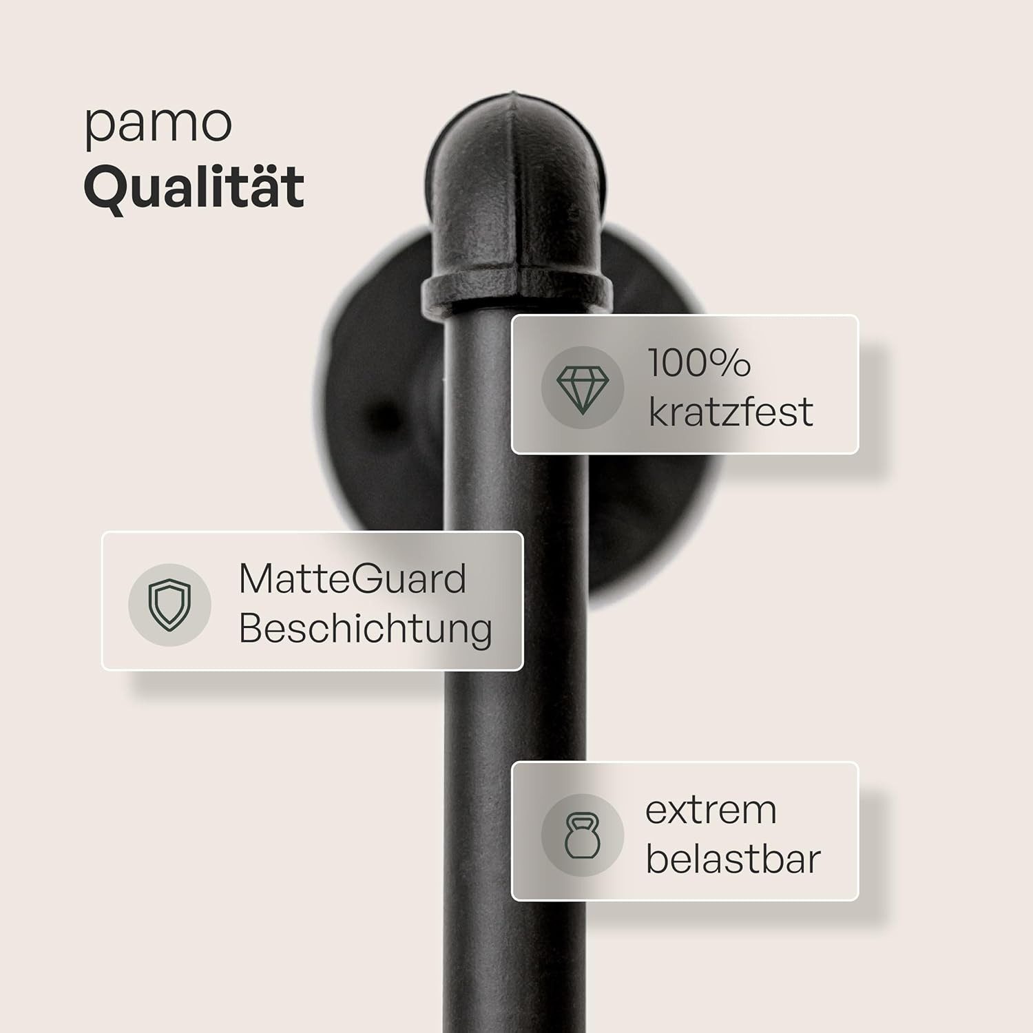 pamo. design Kleiderständer offener Kleiderschrank LAS, freistehender Garderobenständer, (Kleiderstange ohne Bohren), Stummer Diener ohne Bohren, stabil & schnell montierbar