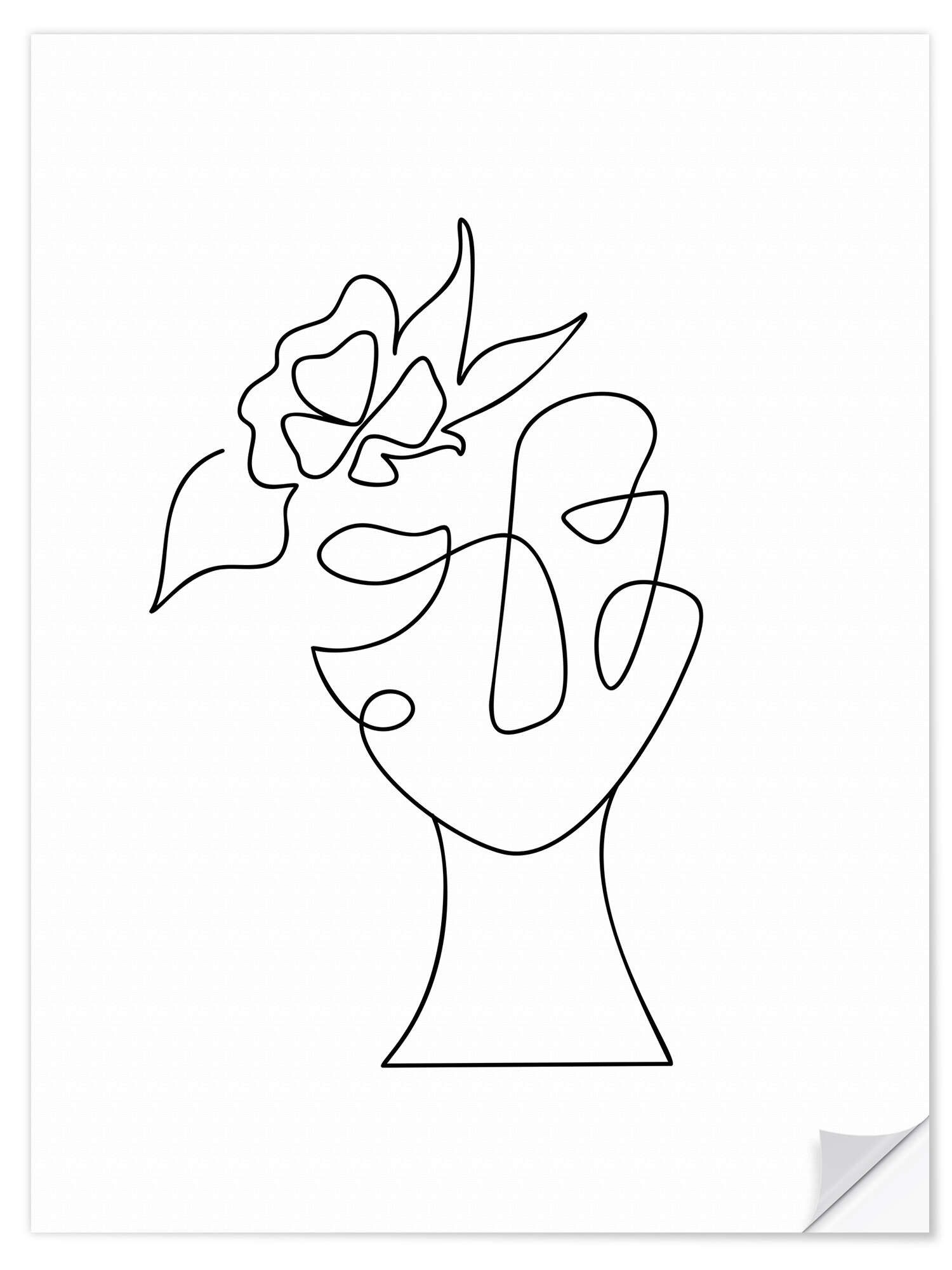 Posterlounge Wandfolie, Das Gesicht der Blume, günstig online kaufen