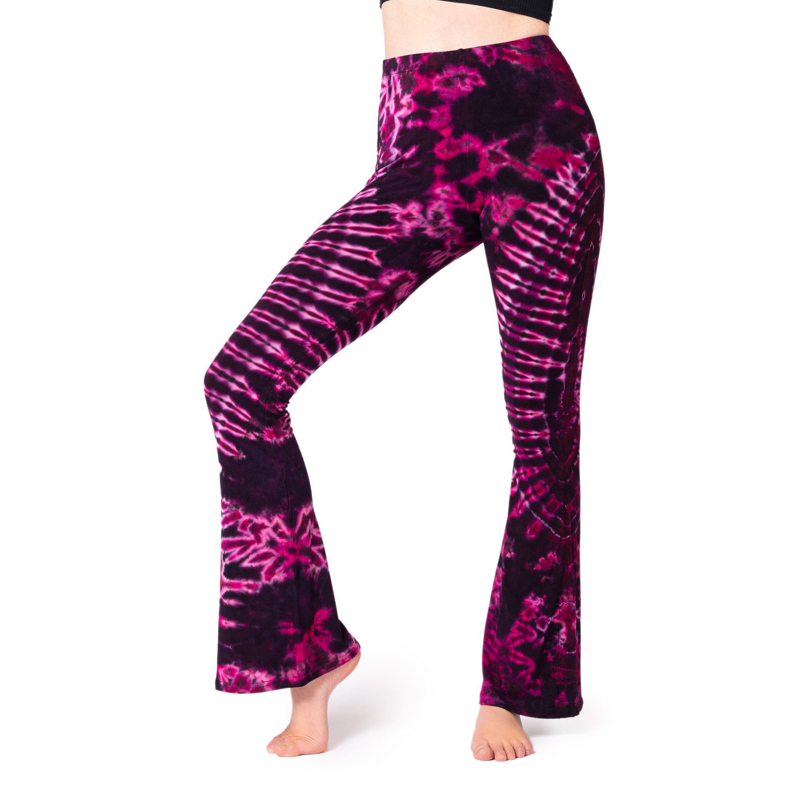 PANASIAM Schlaghose Unikat Batik Leggings stretch mit ausgestelltem Bein ha günstig online kaufen