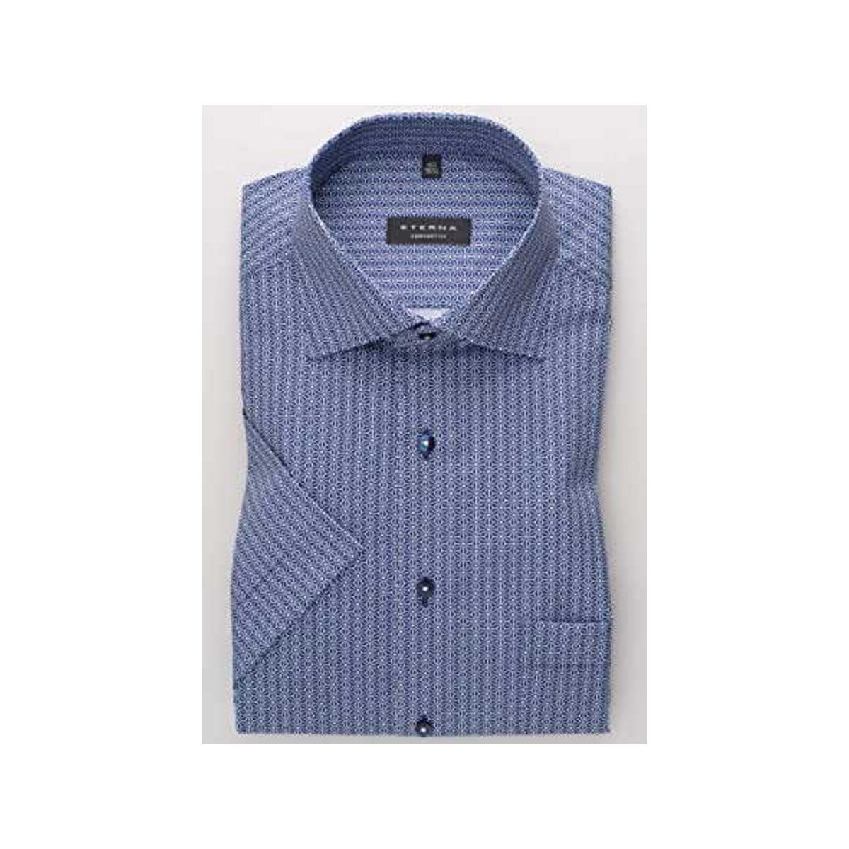 comfort blau Angabe) (1-tlg., keine Businesshemd fit Eterna