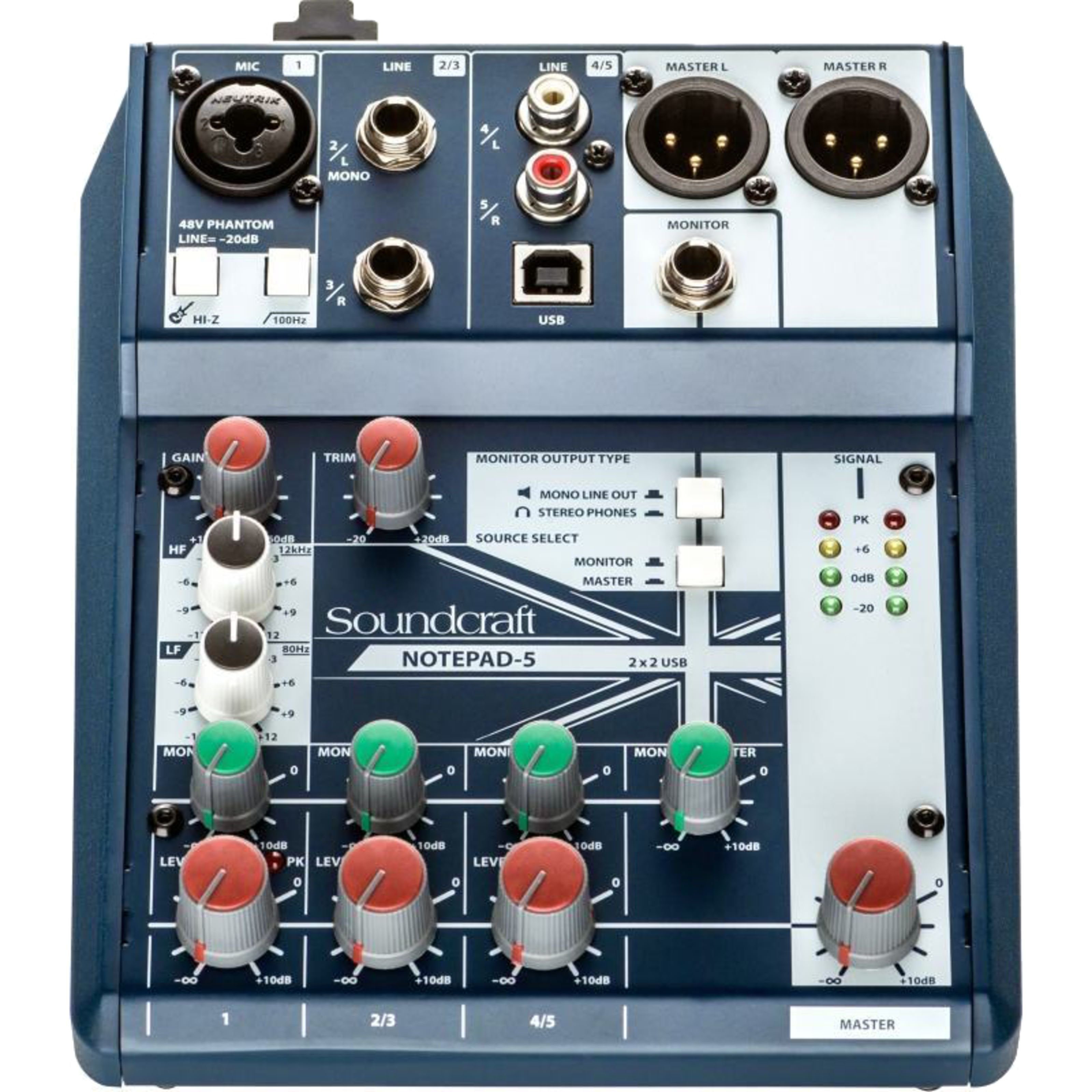 Soundcraft Mischpult, (PA Mischpulte, Analog Mixer), Notepad-5 - Analogmixer