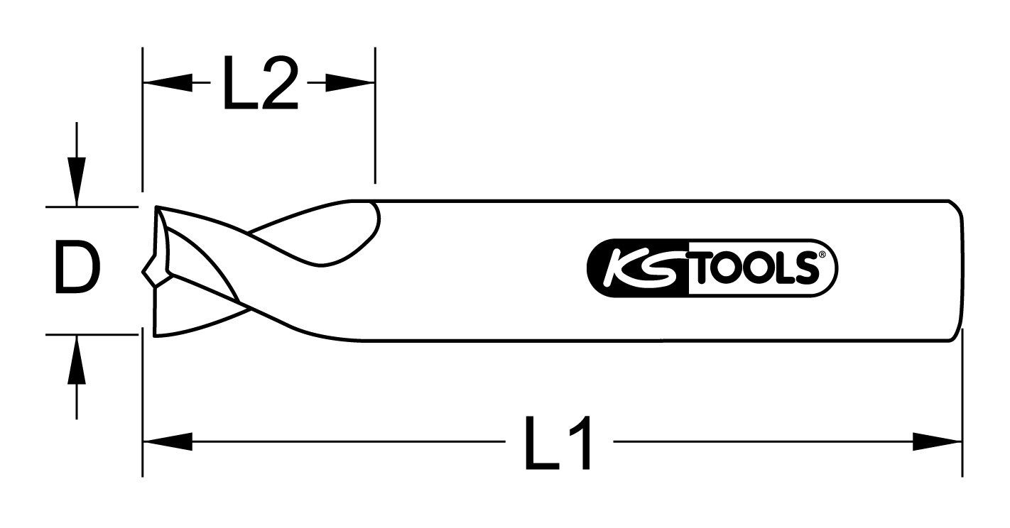 Thumbnail - KS Tools Schweißpunktbohrer, Karbid, 10 mm, L=44mm
