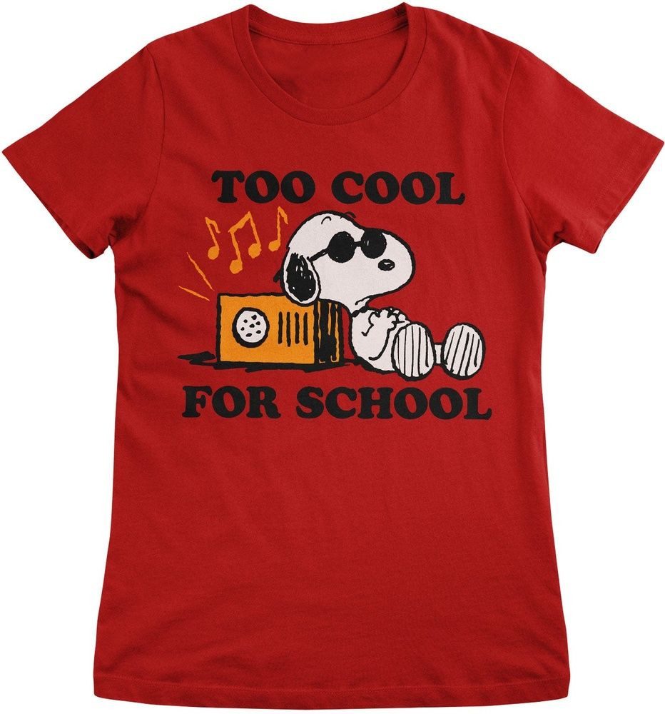 PEANUTS Worldwide LLC T-Shirt Snoopy Too Cool For School Girly Tee