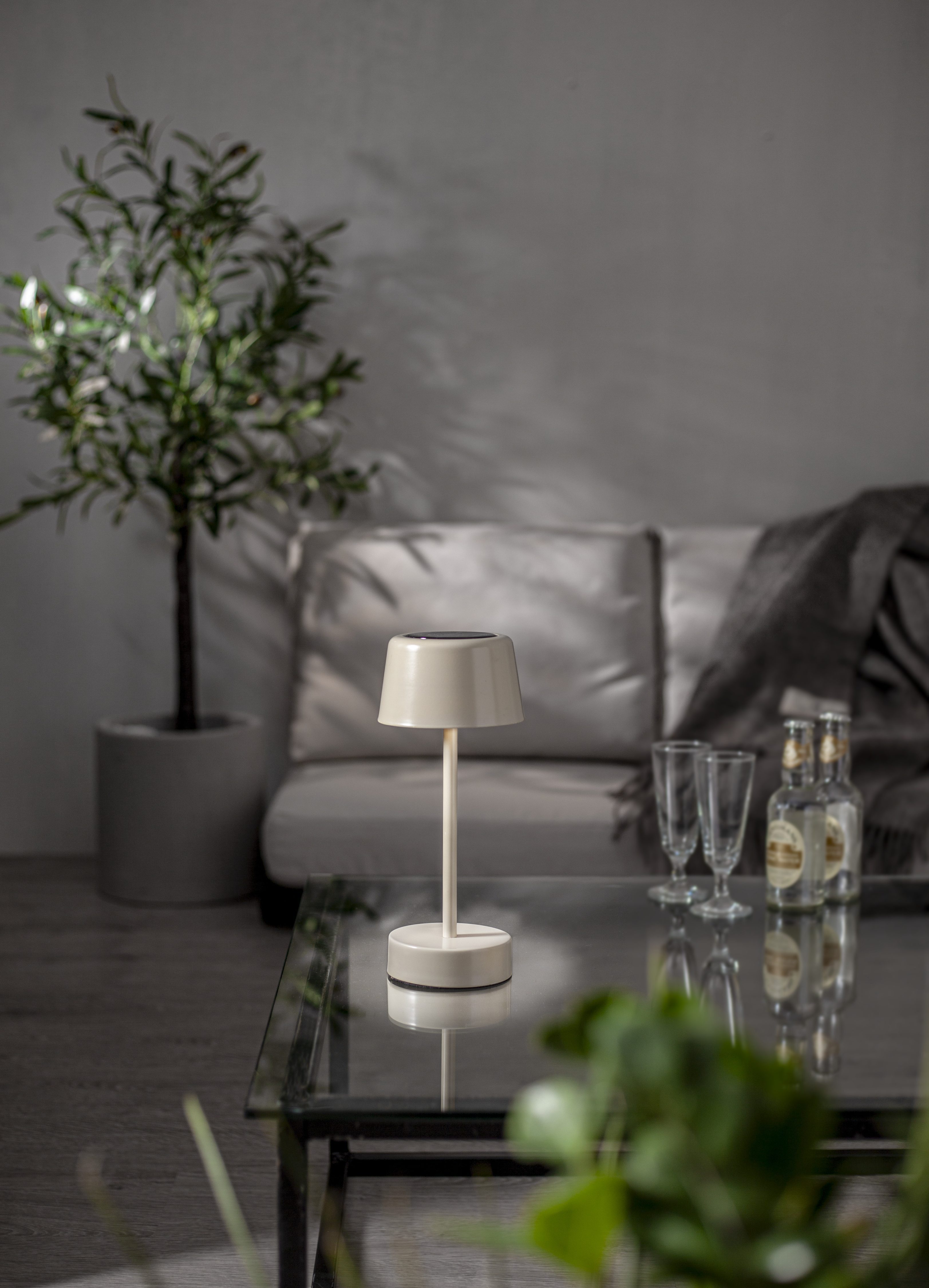 STAR TRADING LED Solarleuchte Solarlampe Solei, USB-Anschluss mit Ladefunktion, LED fest integriert, Warmweiß, Solar- und USB-Ladung, Dämmerungssensor, 12 Lichtpunkte