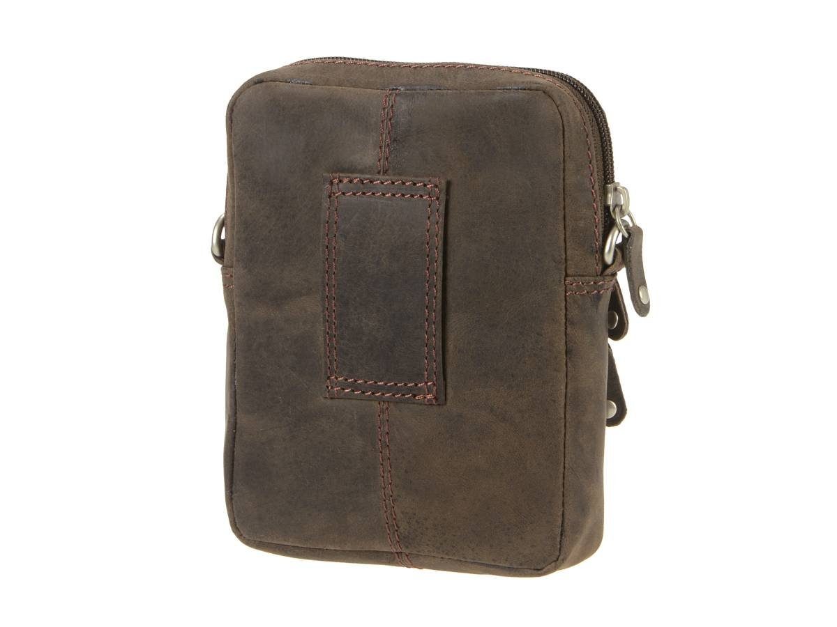 Bear Design Gürteltasche Dark-Nature Leder, Hüfttasche, Leder, mit Schultergurt auch als Umhängetasche, braun