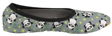 Beck Schläppchen Pandabär Gymnastikschuh (rutschfeste Laufsohle) unisex - robuste Baumwolle