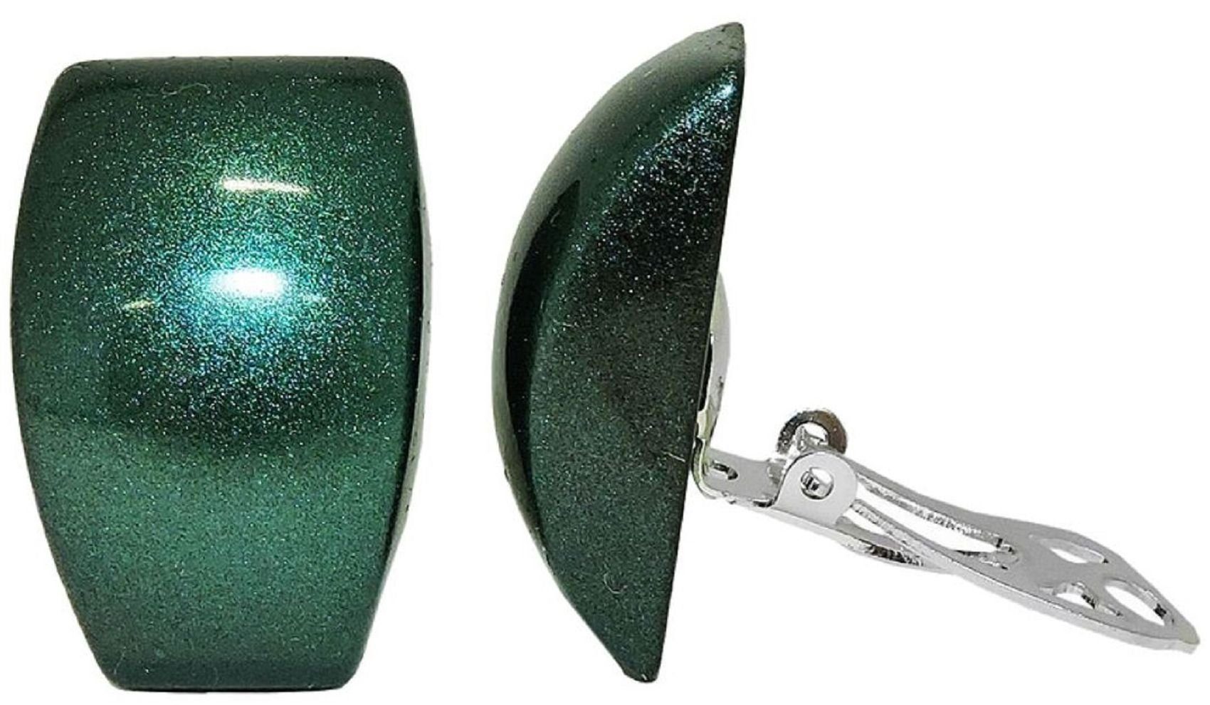 unbespielt Paar Ohrclips Modeschmuck Ohrringe grün-metallic günstig online kaufen