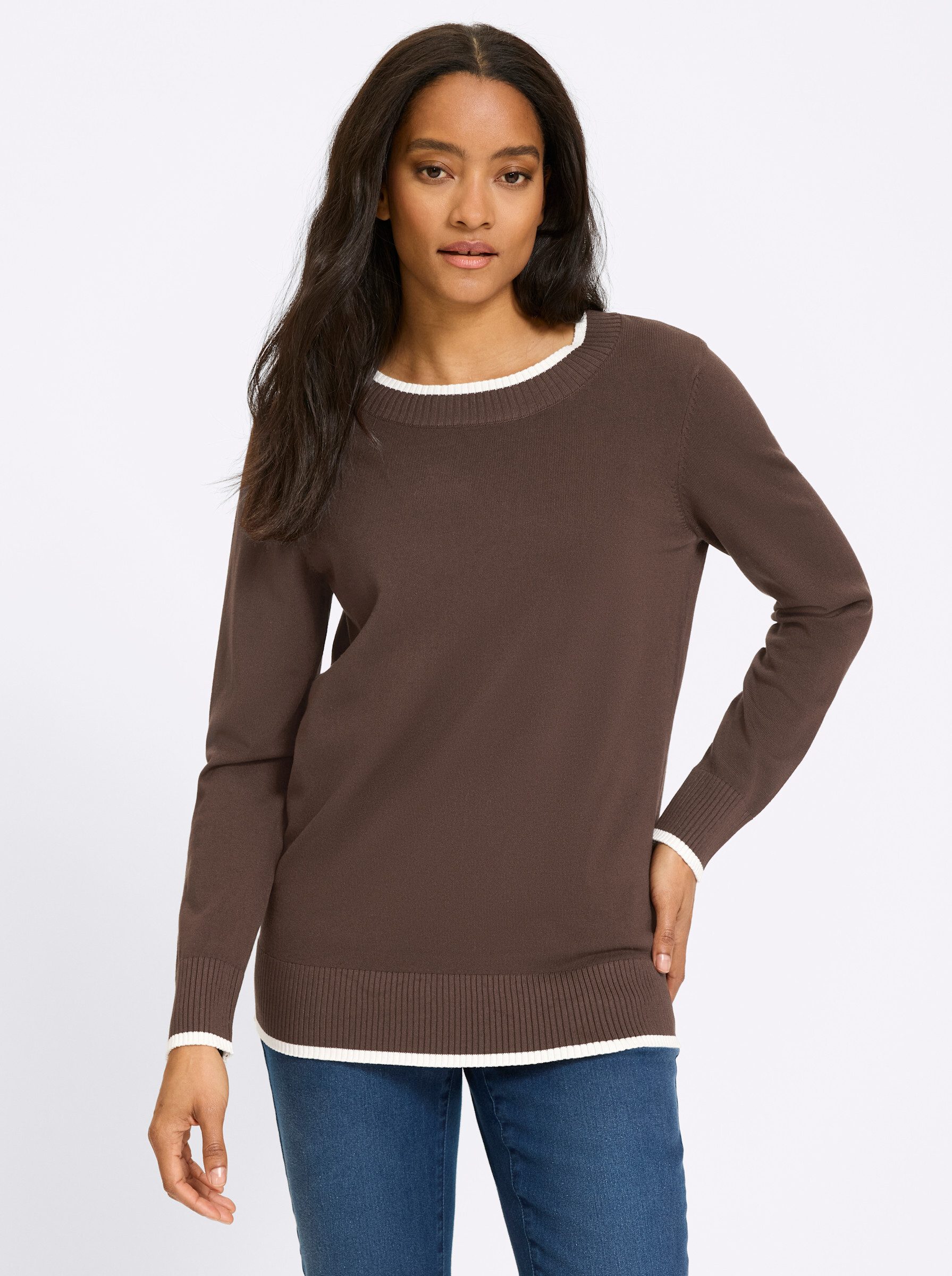 heine Strickpullover Pullover Langarm Feinstrick