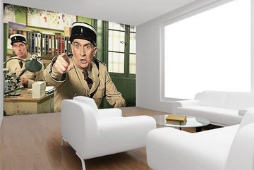 WandbilderXXL Fototapete Louis de Funes, glatt, Fernseheroptik, Retro, Vliestapete, hochwertiger Digitaldruck, in verschiedenen Größen