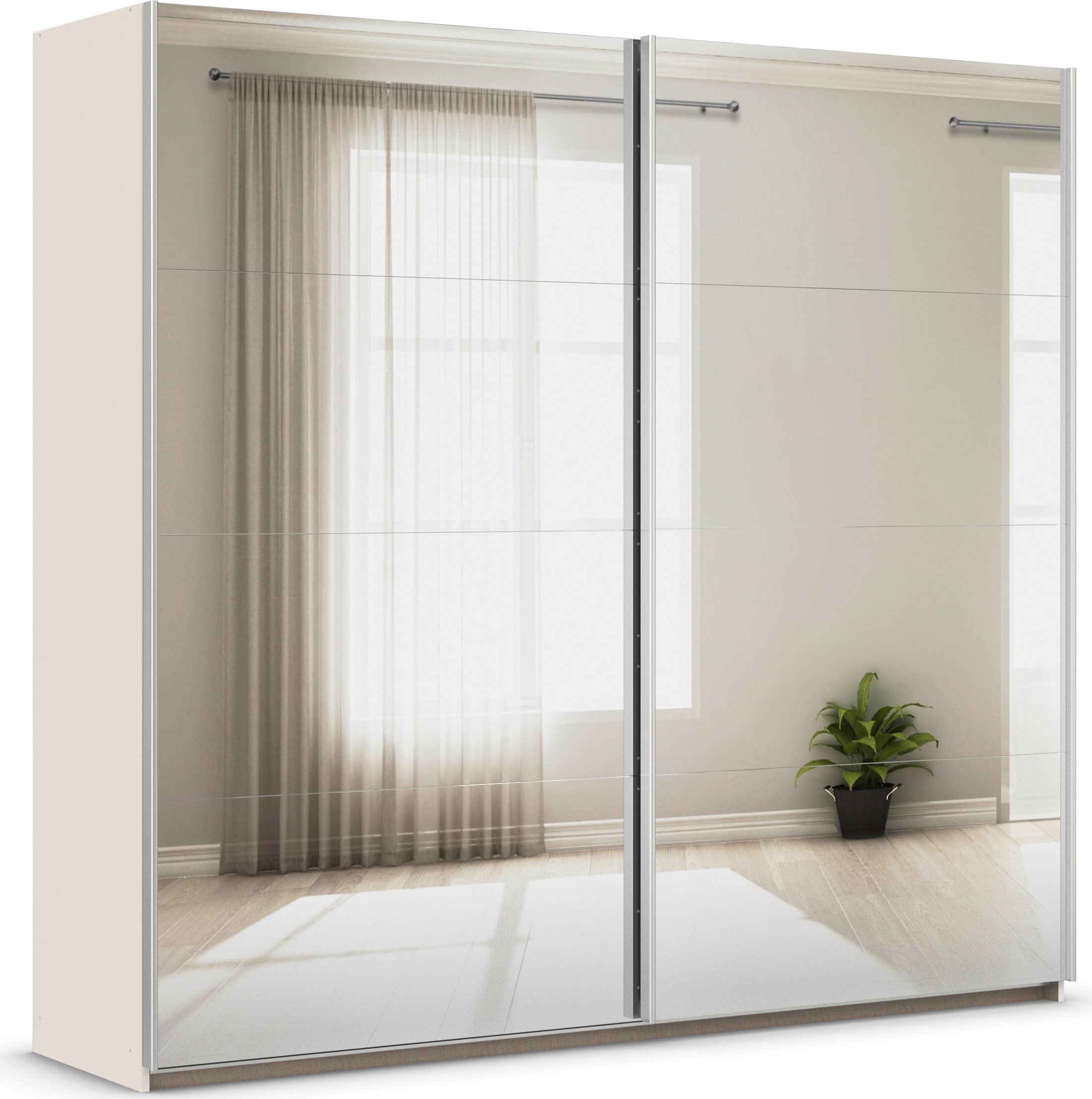 OTTO home Kleiderschrank Mehrzweckschrank Aktenschrank Möbel Mietswohnung Schlafzimmer ASTANA (3 Ausstattungen BASIC/CLASSIC/PREMIUM (inkl. SOFT-CLOSE-FUNKTION) großflächige Spiegelfront Metallgriffleisten alufarbig MADE IN GERMANY